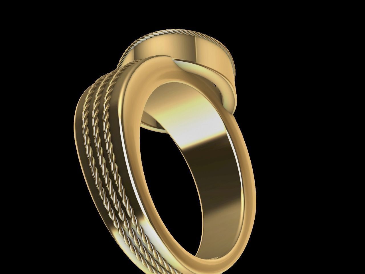 contemporary buckle ring slt verified  3D print model_9