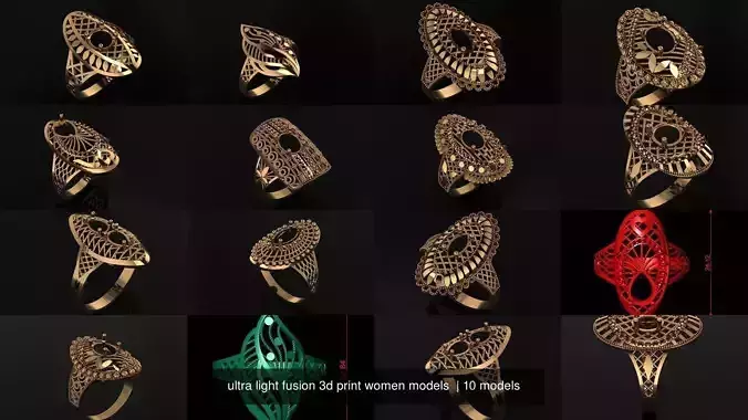 ultra light fusion 3d print women models  3D Model Collection