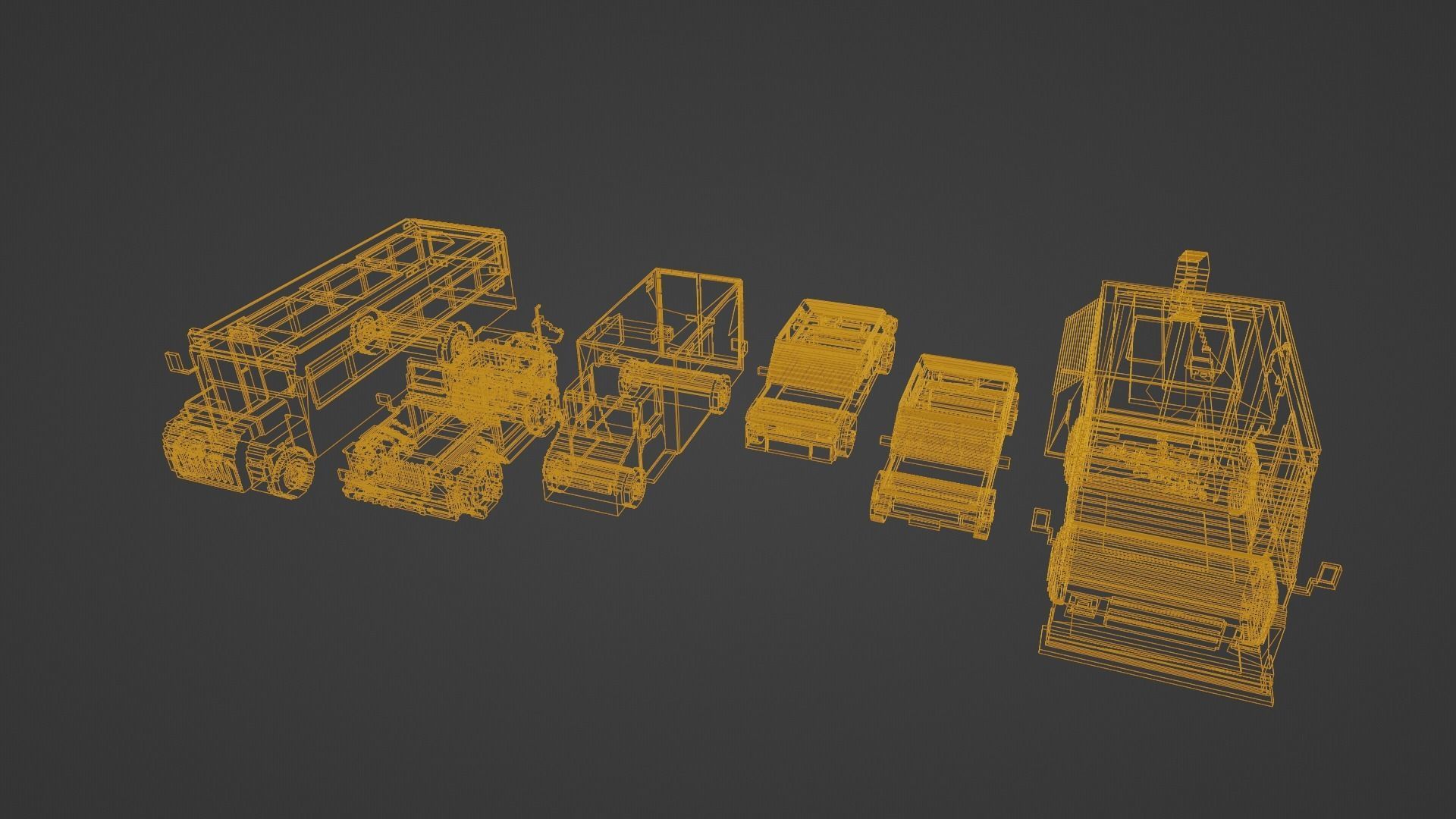 6 Voxel Vehicles Pack  3D model_11