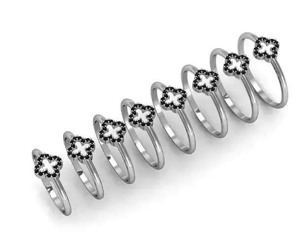 Eight rings clover 3D print model