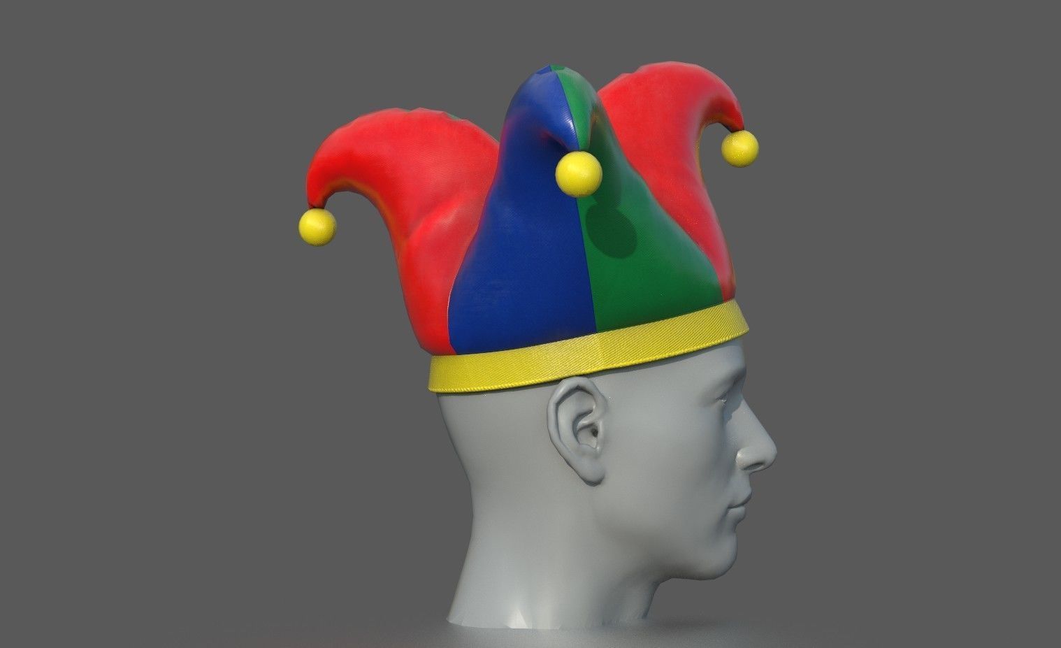 CLOWN HAT Low-poly 3D model_2