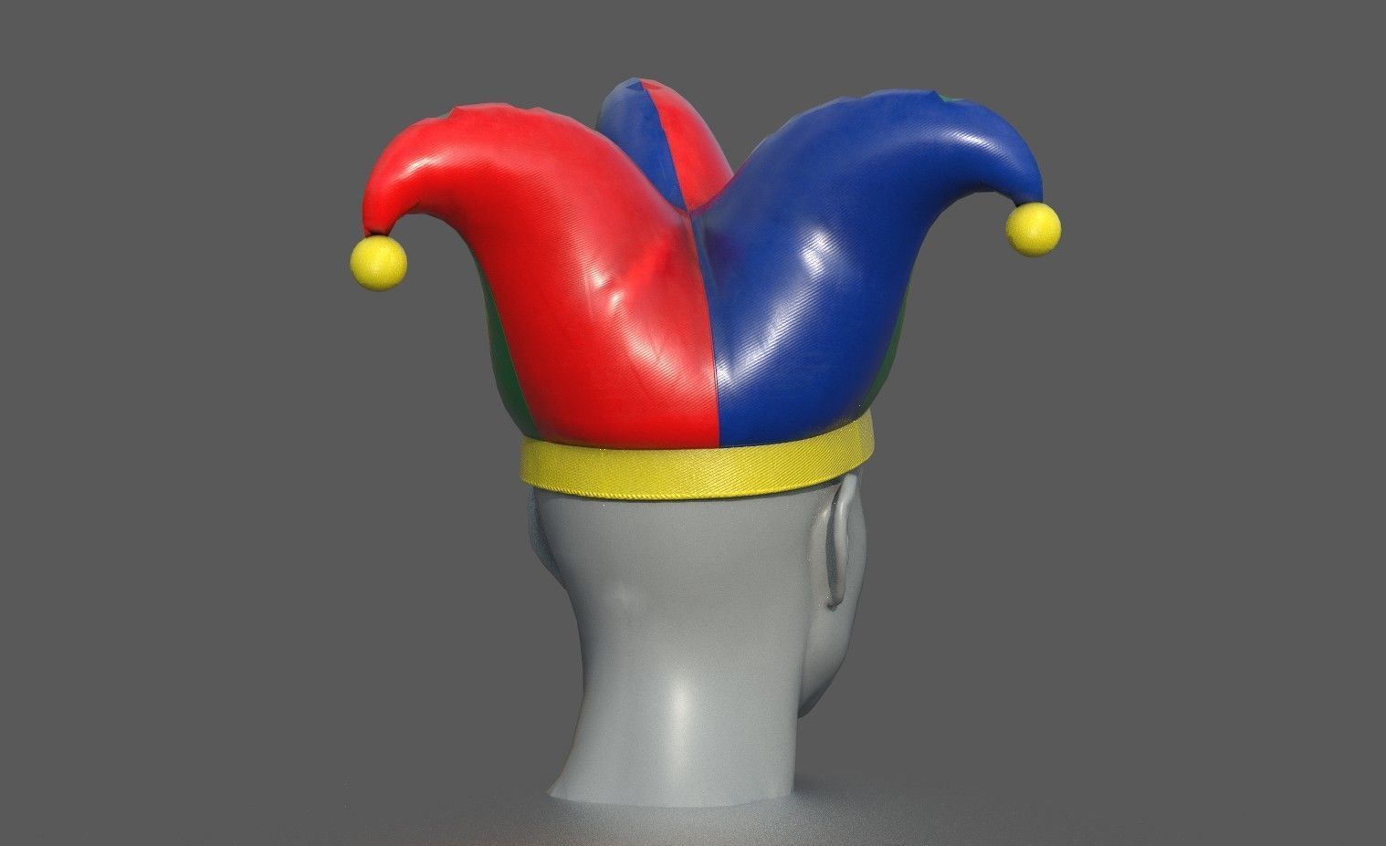 CLOWN HAT Low-poly 3D model_3