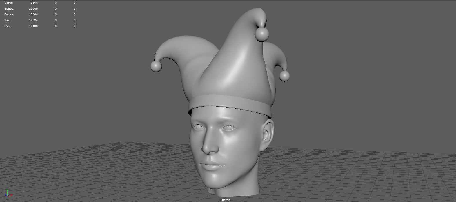 CLOWN HAT Low-poly 3D model_6