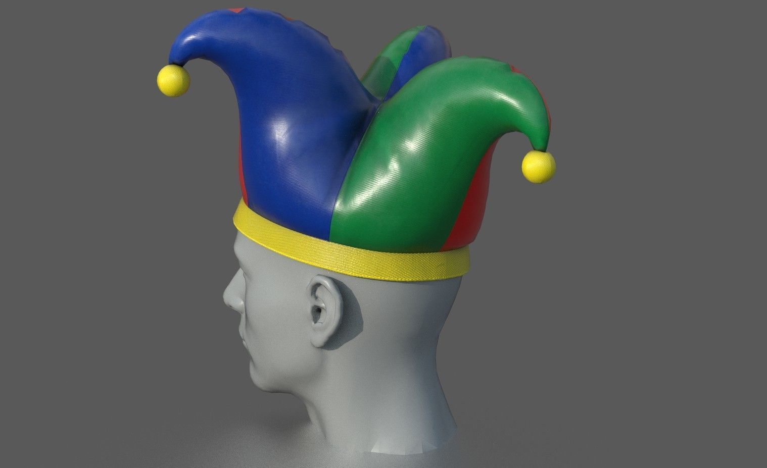 CLOWN HAT Low-poly 3D model_4
