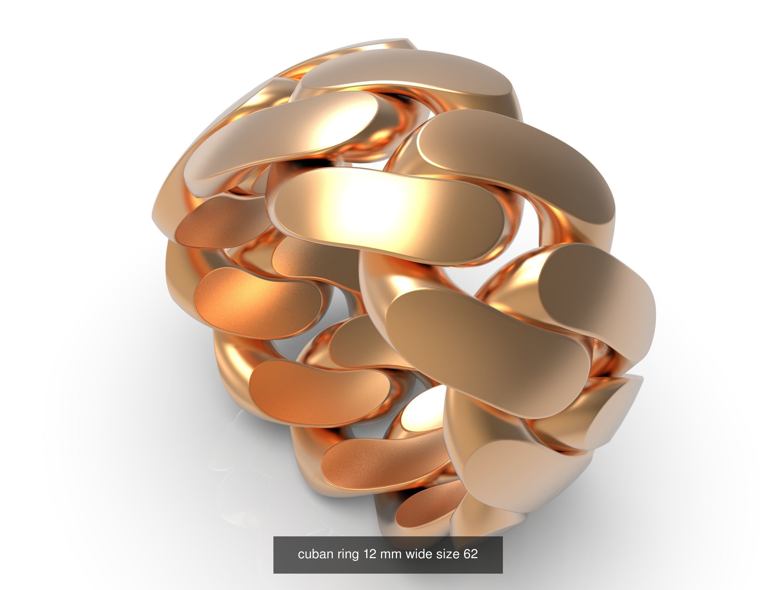 CUBAN Ring 12 mm width all sizes 3D Model Collection_6