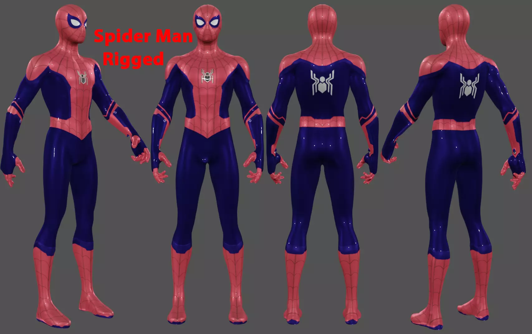 Spider Man Fortnite Low-poly 3D model_0