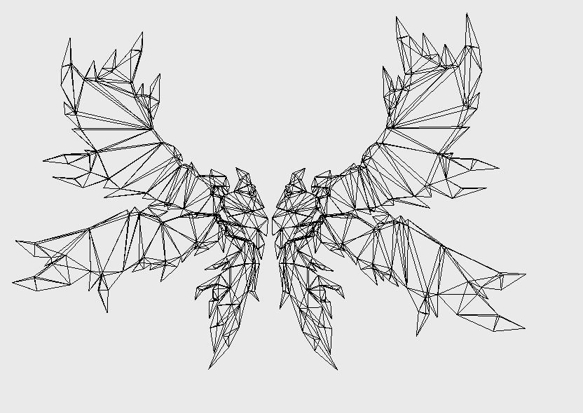 Fantastic Wing Low-poly 3D model_11