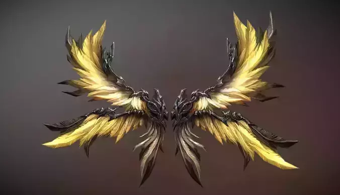 Fantastic Wing Low-poly 3D model