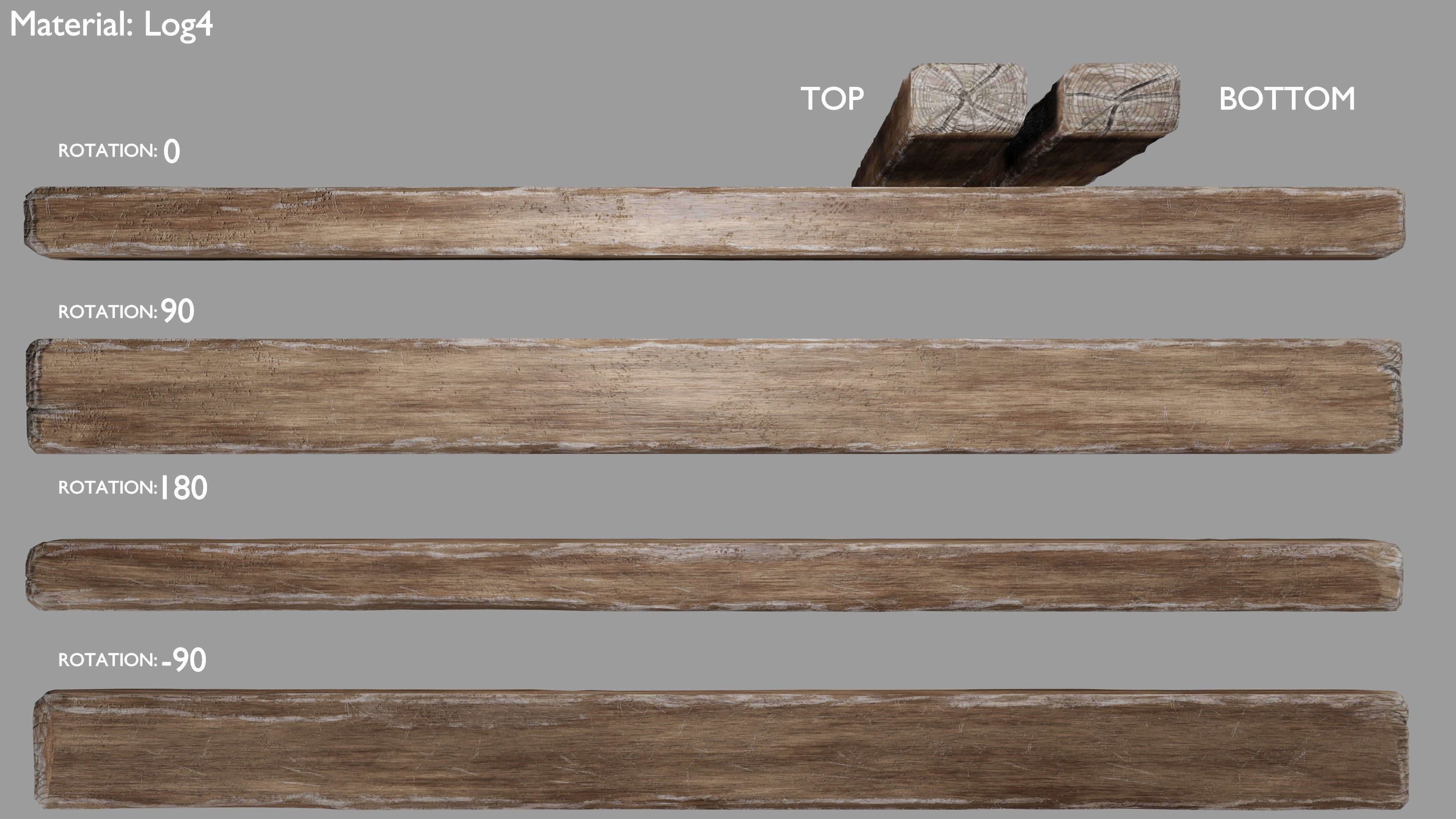 Wood planks logs and pillars with 2 ready piers Low-poly 3D model_25