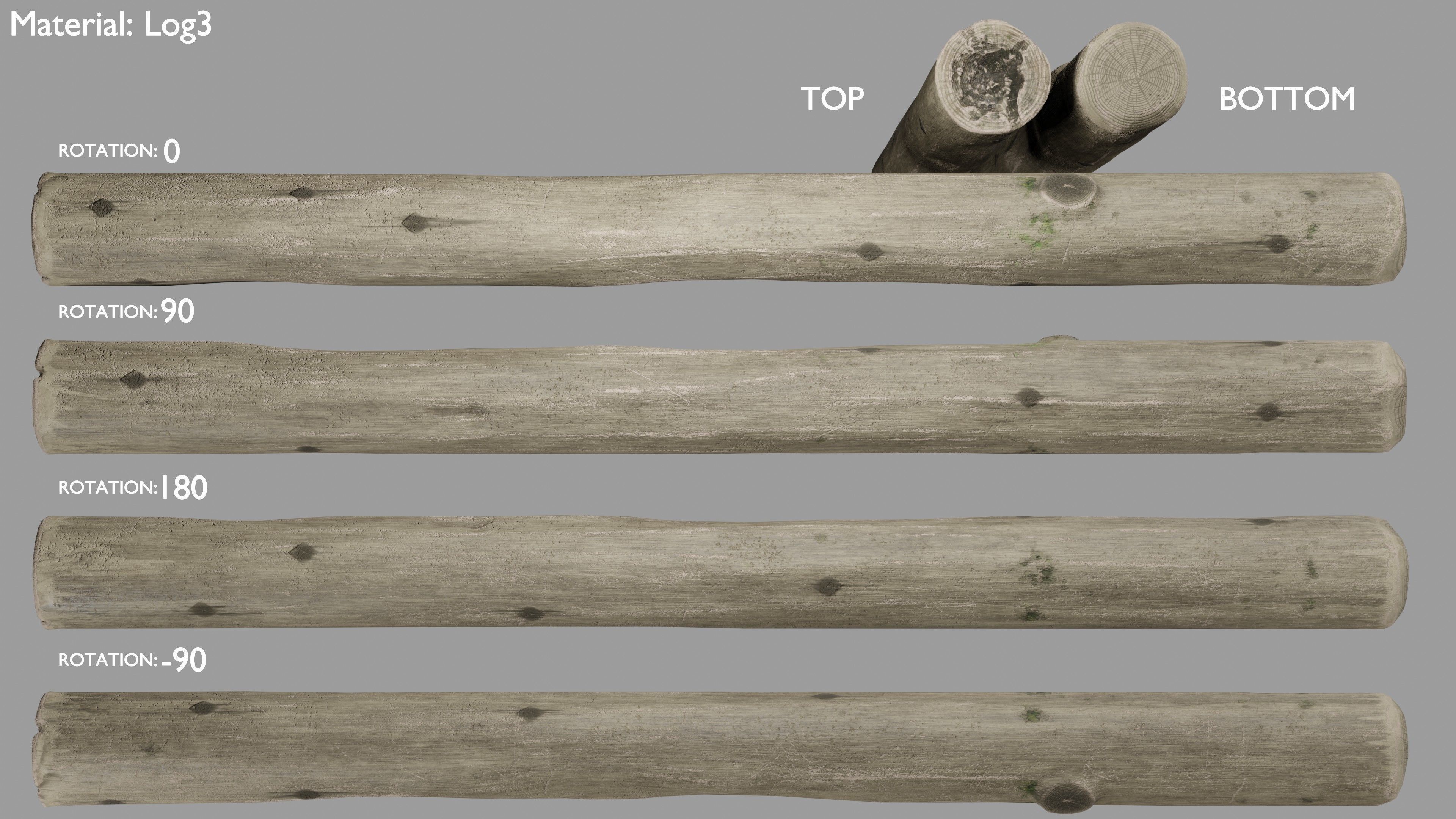Wood planks logs and pillars with 2 ready piers Low-poly 3D model_24
