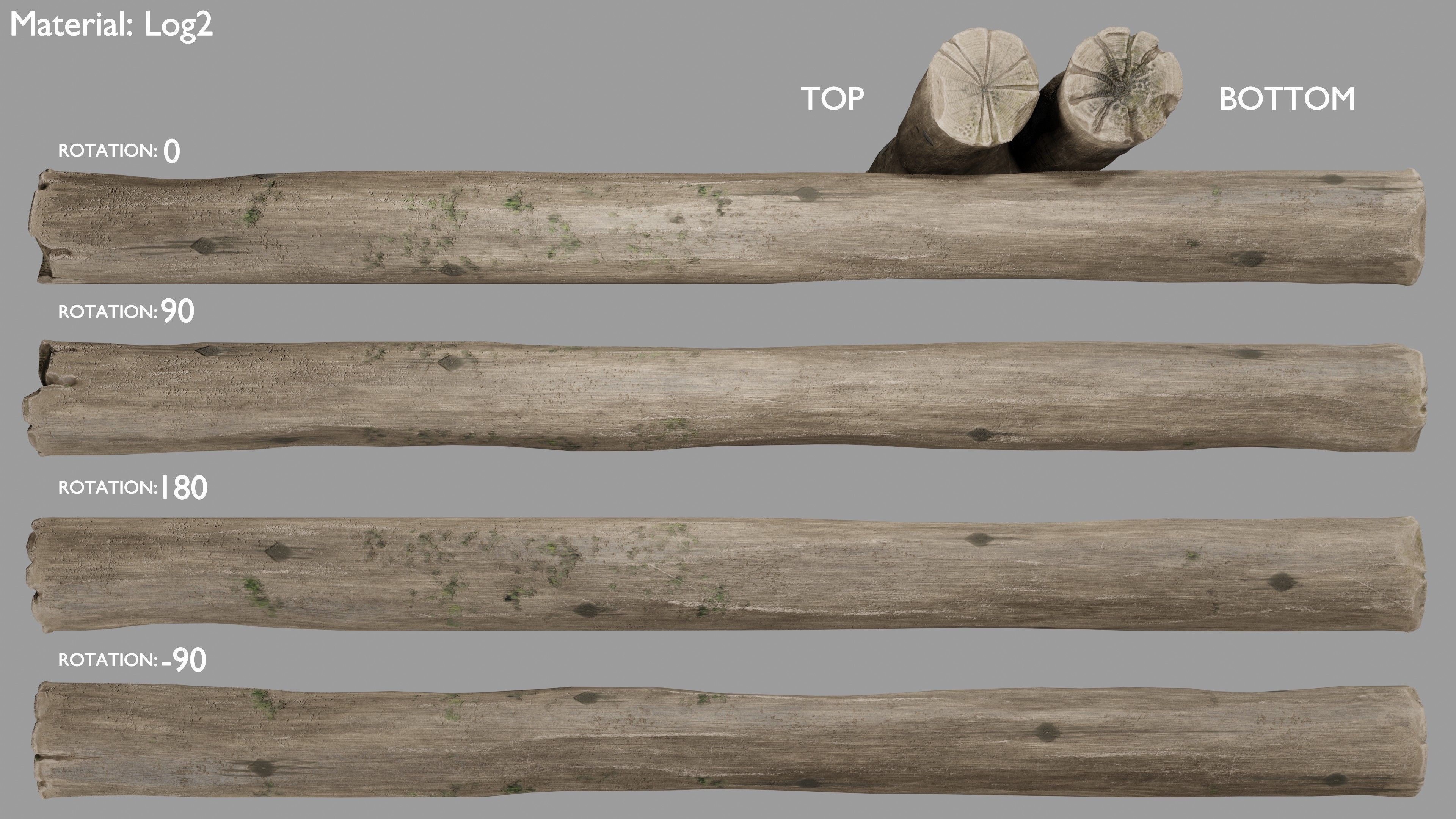 Wood planks logs and pillars with 2 ready piers Low-poly 3D model_23