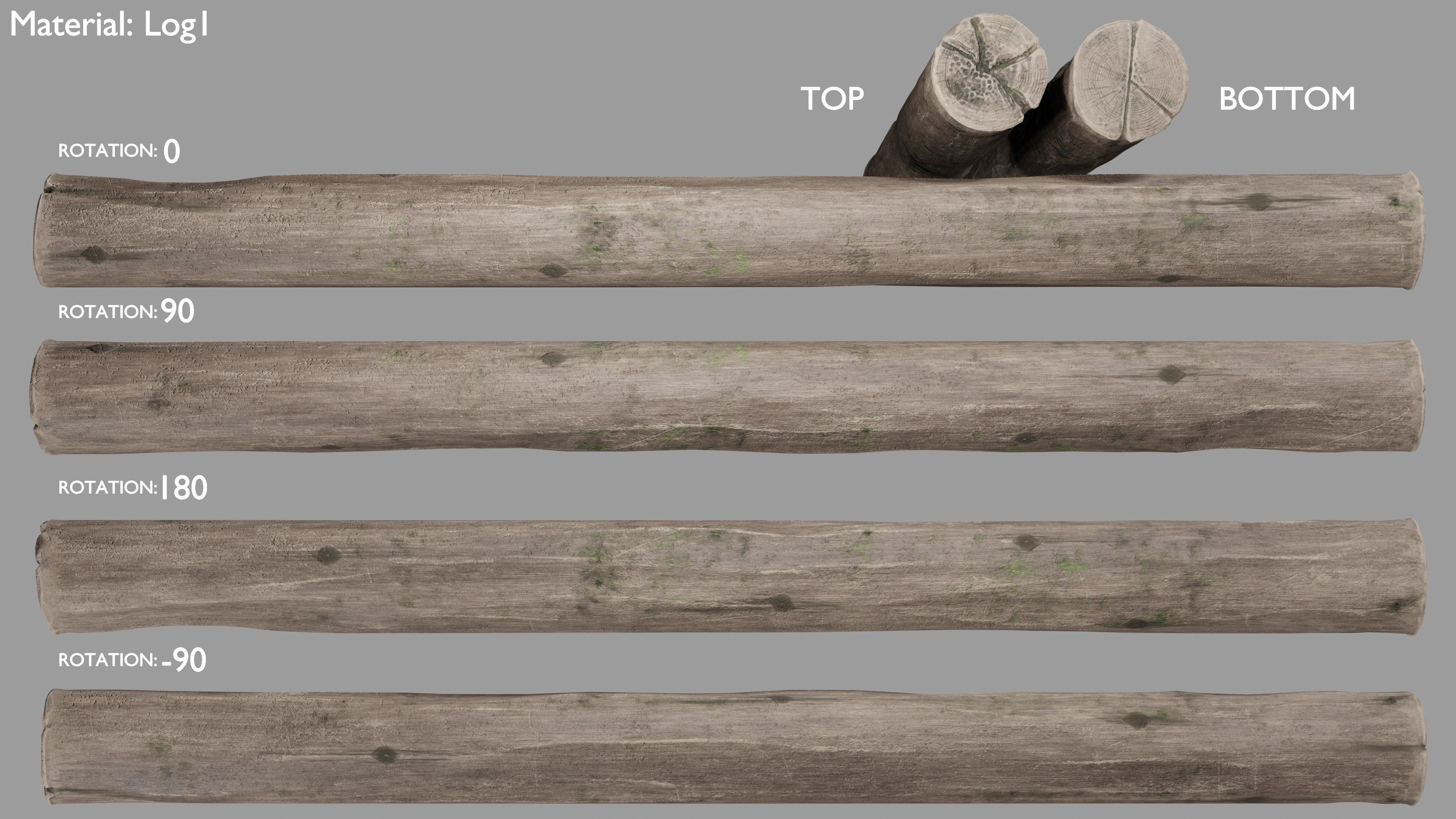 Wood planks logs and pillars with 2 ready piers Low-poly 3D model_22