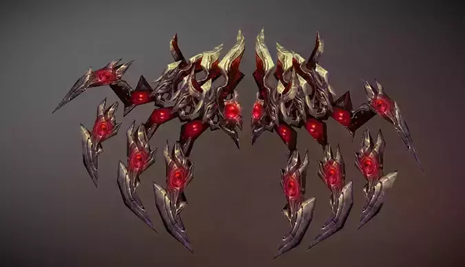 Demon Claw Wing Low-poly 3D model
