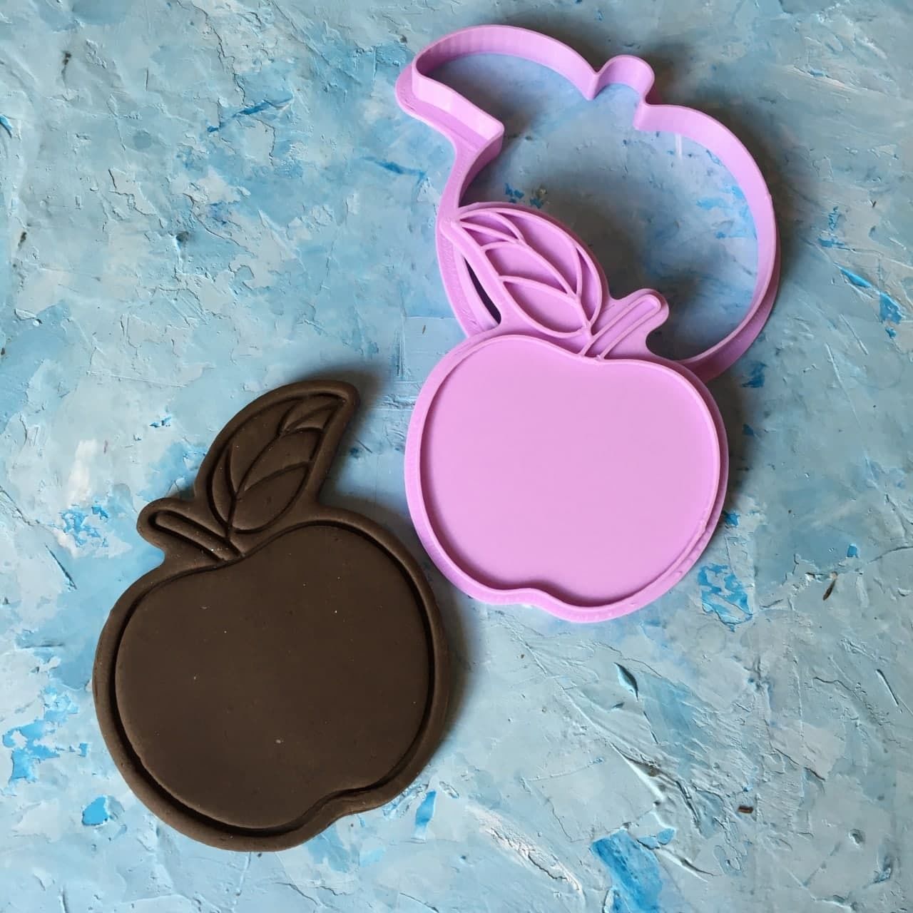 Apple Cookie Cutter 3D print model_1