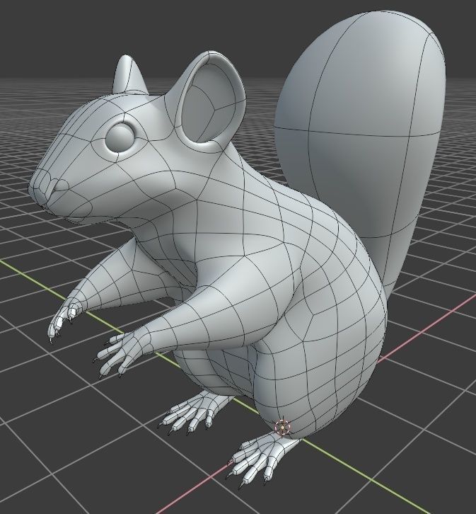 Squirrel orange 3D model_3