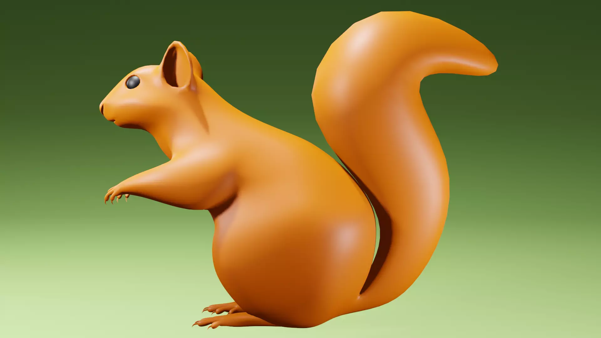 Squirrel orange 3D model_0