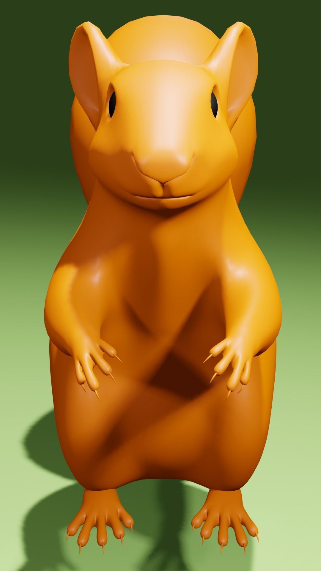 Squirrel orange 3D model_1