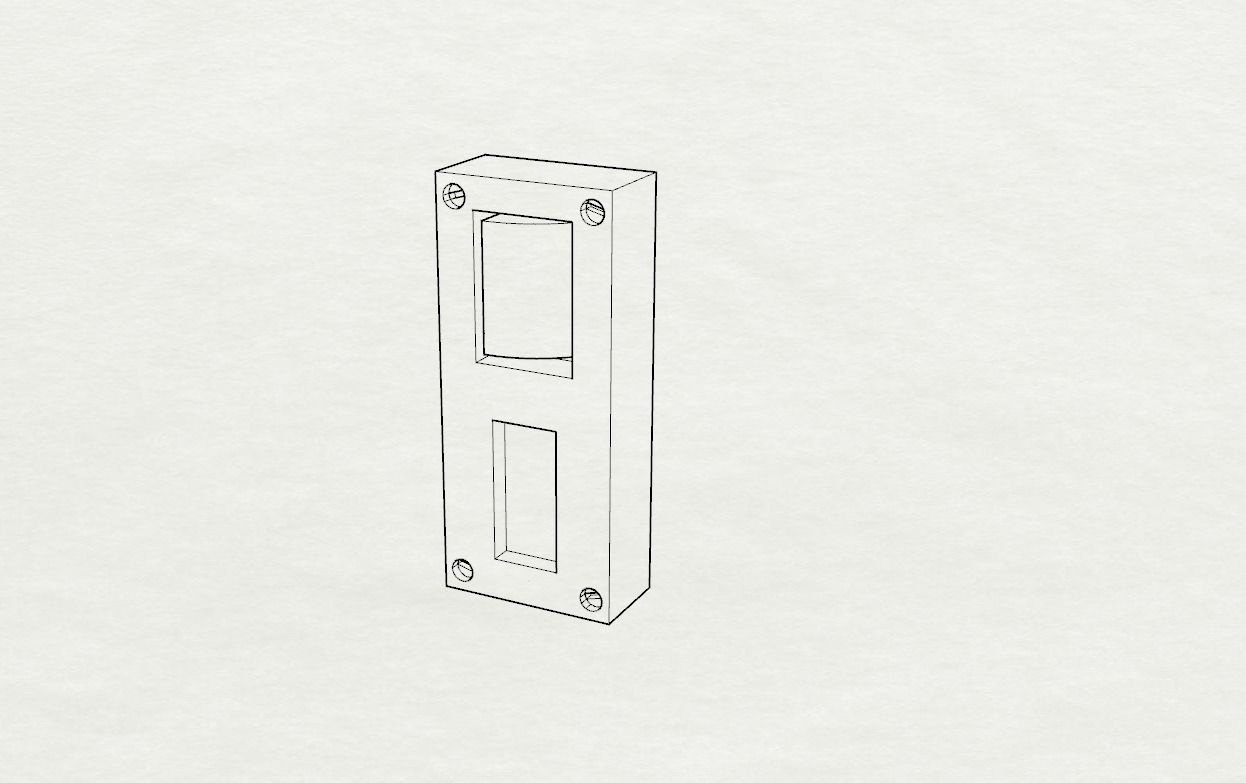 Dolls House Contemporary internal door 12th Scale 3D print model_2