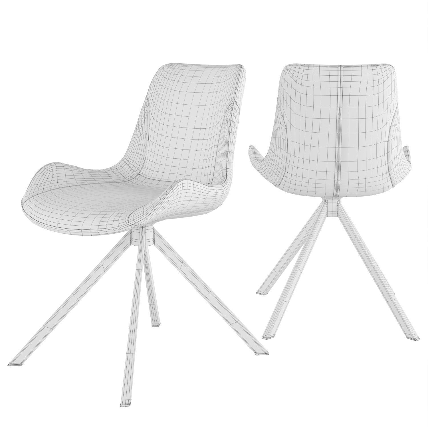 Chair F3217BB 3D model_1