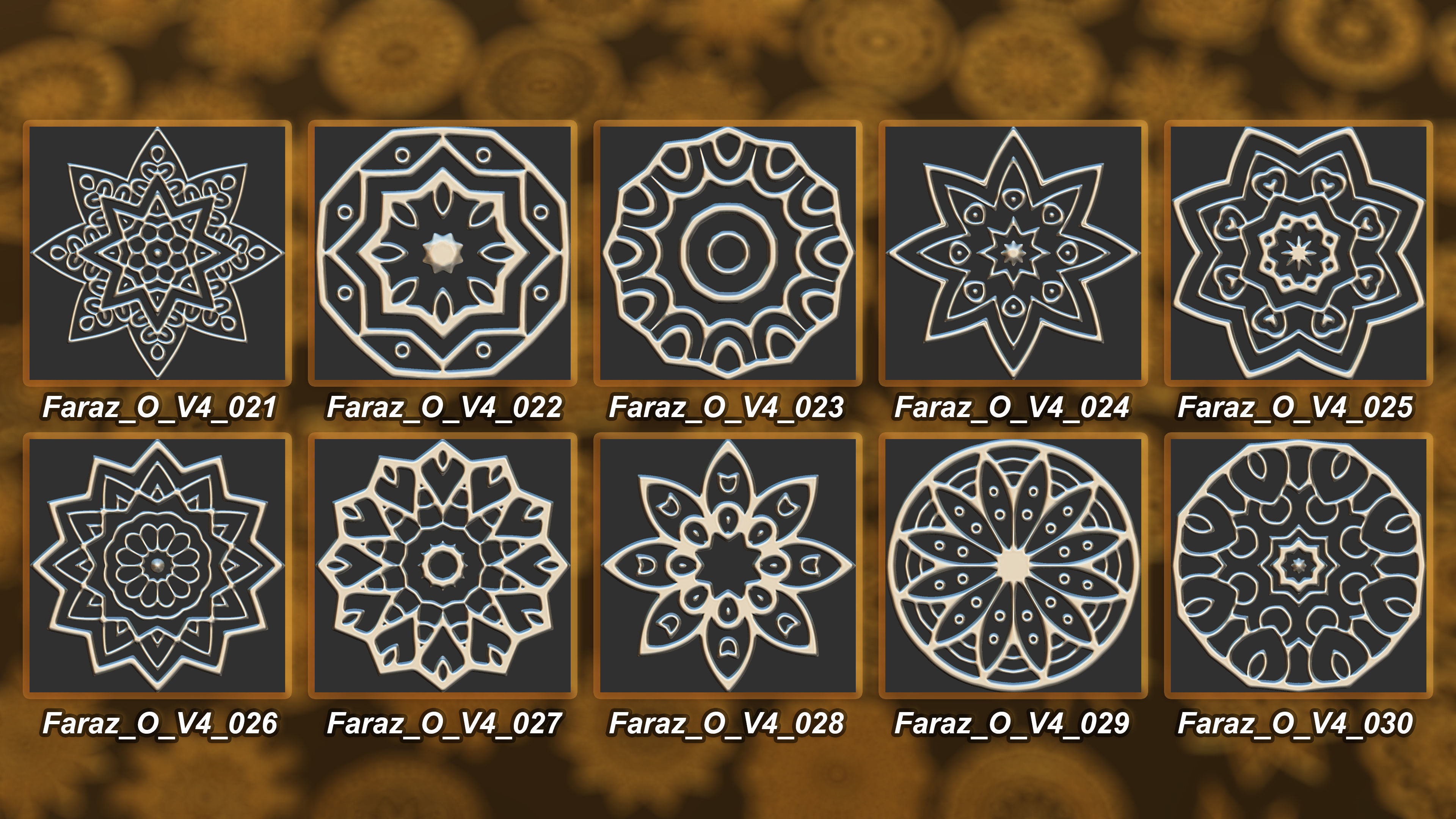 150 Ornament Brush Alpha 3D Model Vol 2 3D model_3