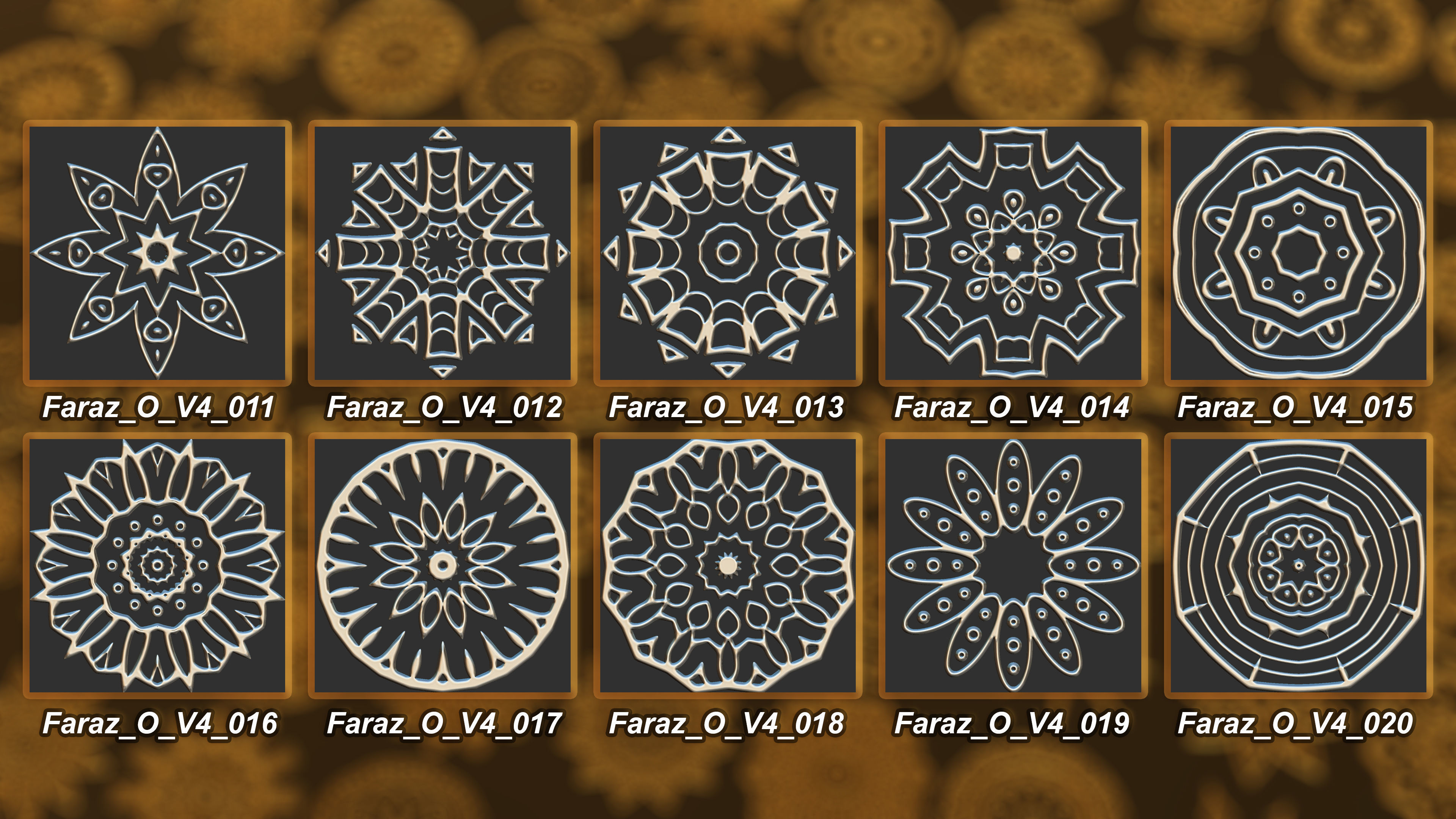 150 Ornament Brush Alpha 3D Model Vol 2 3D model_2