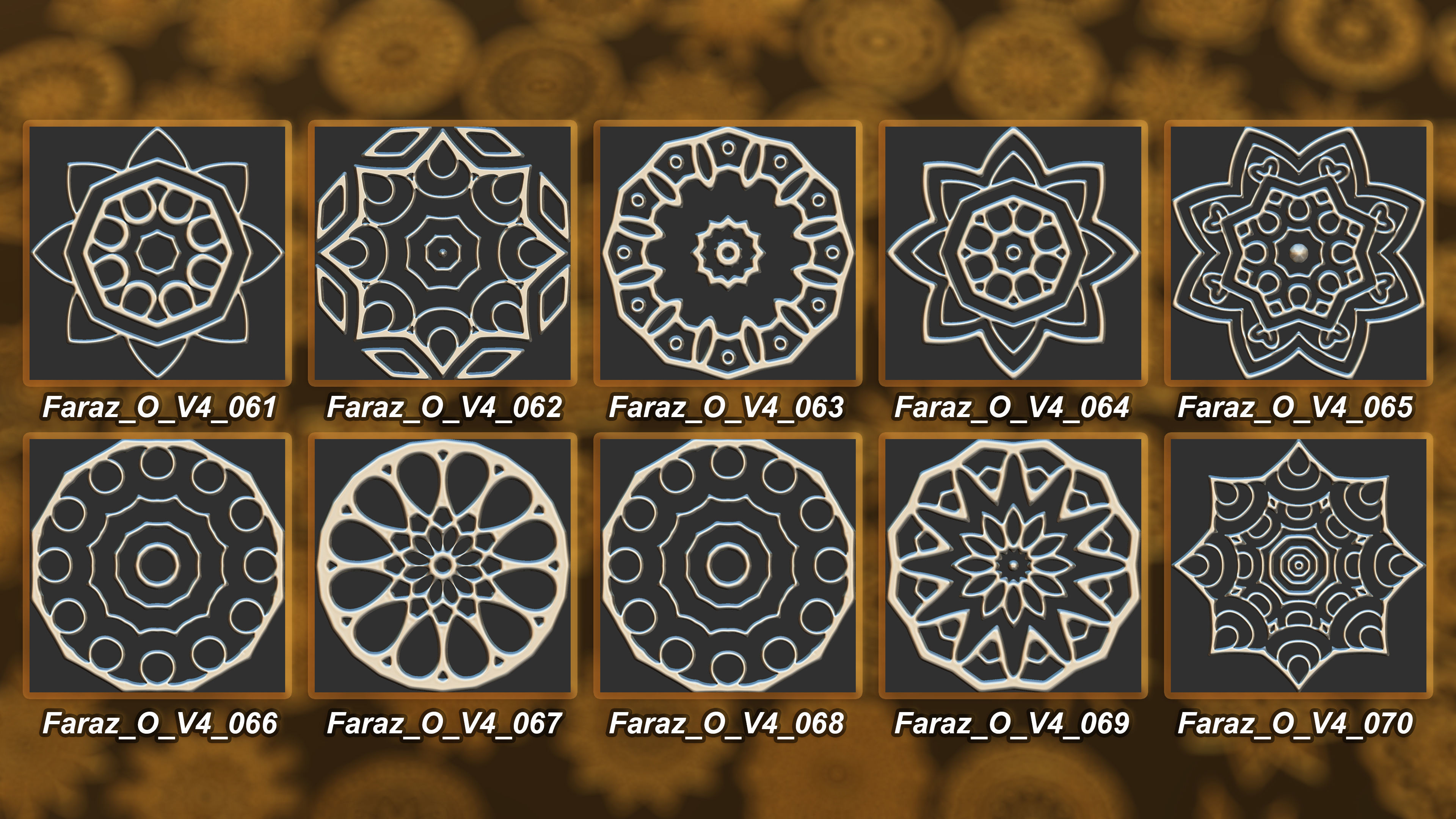 150 Ornament Brush Alpha 3D Model Vol 2 3D model_7