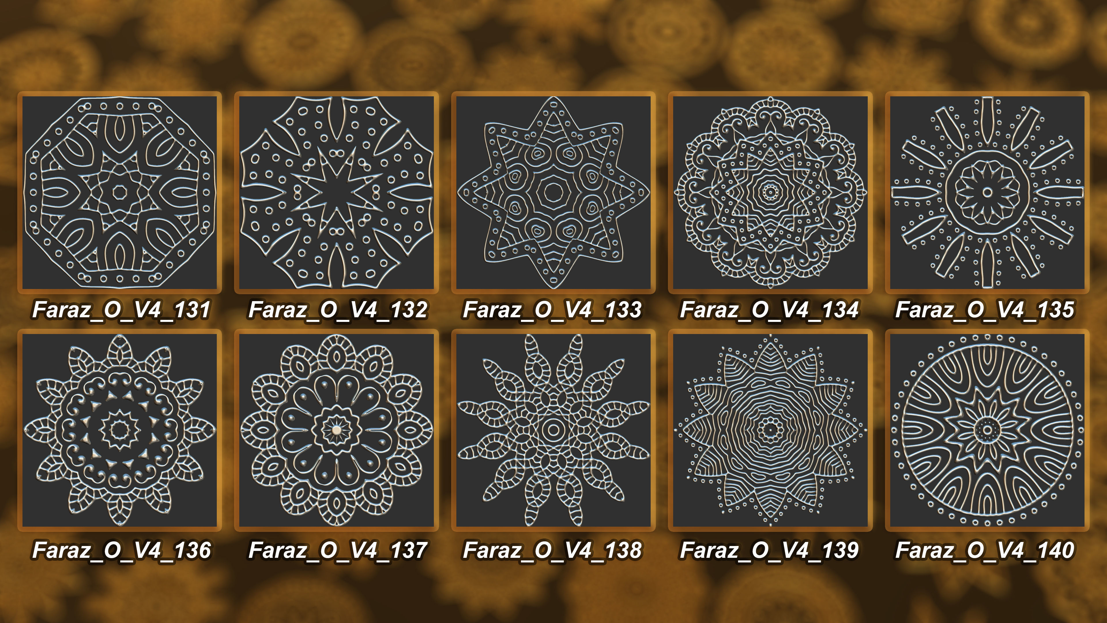 150 Ornament Brush Alpha 3D Model Vol 2 3D model_14