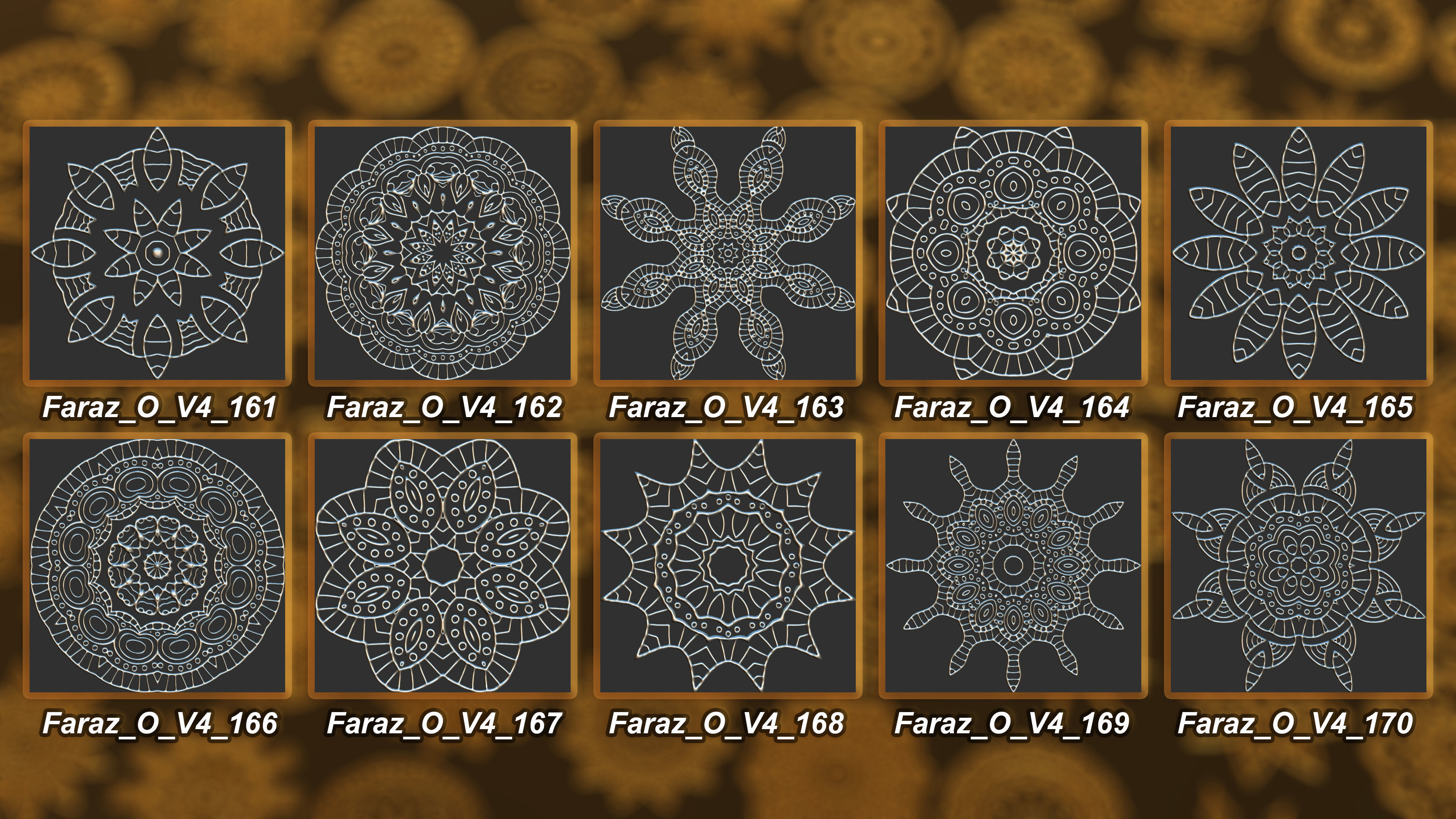 150 Ornament Brush Alpha 3D Model Vol 2 3D model_17
