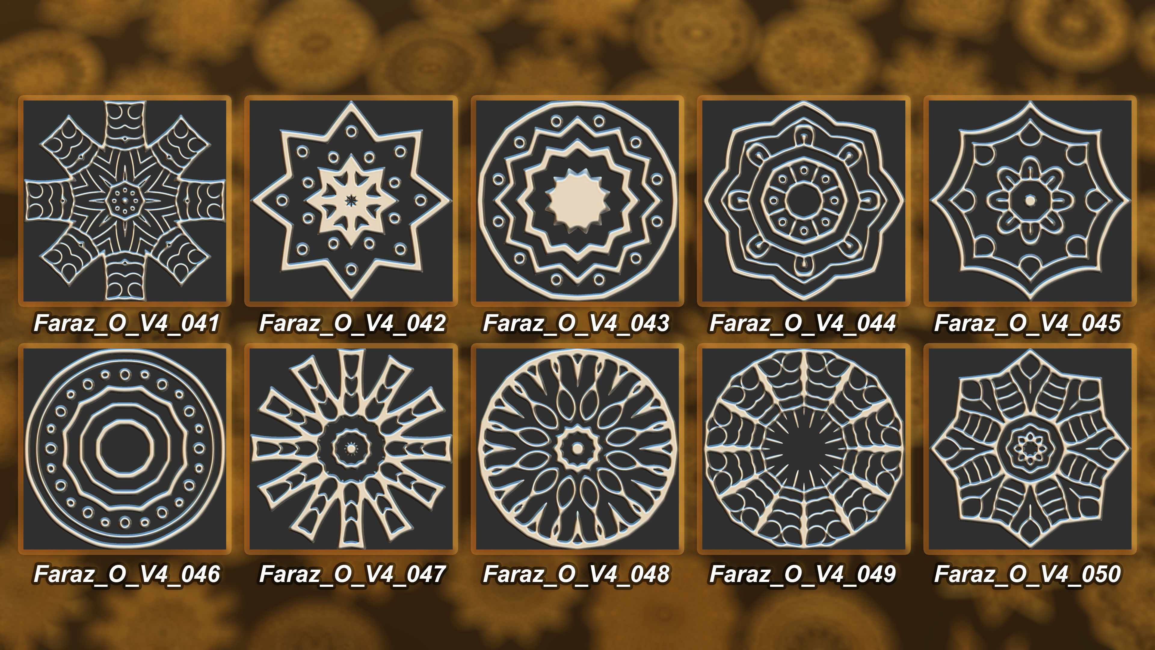 150 Ornament Brush Alpha 3D Model Vol 2 3D model_5