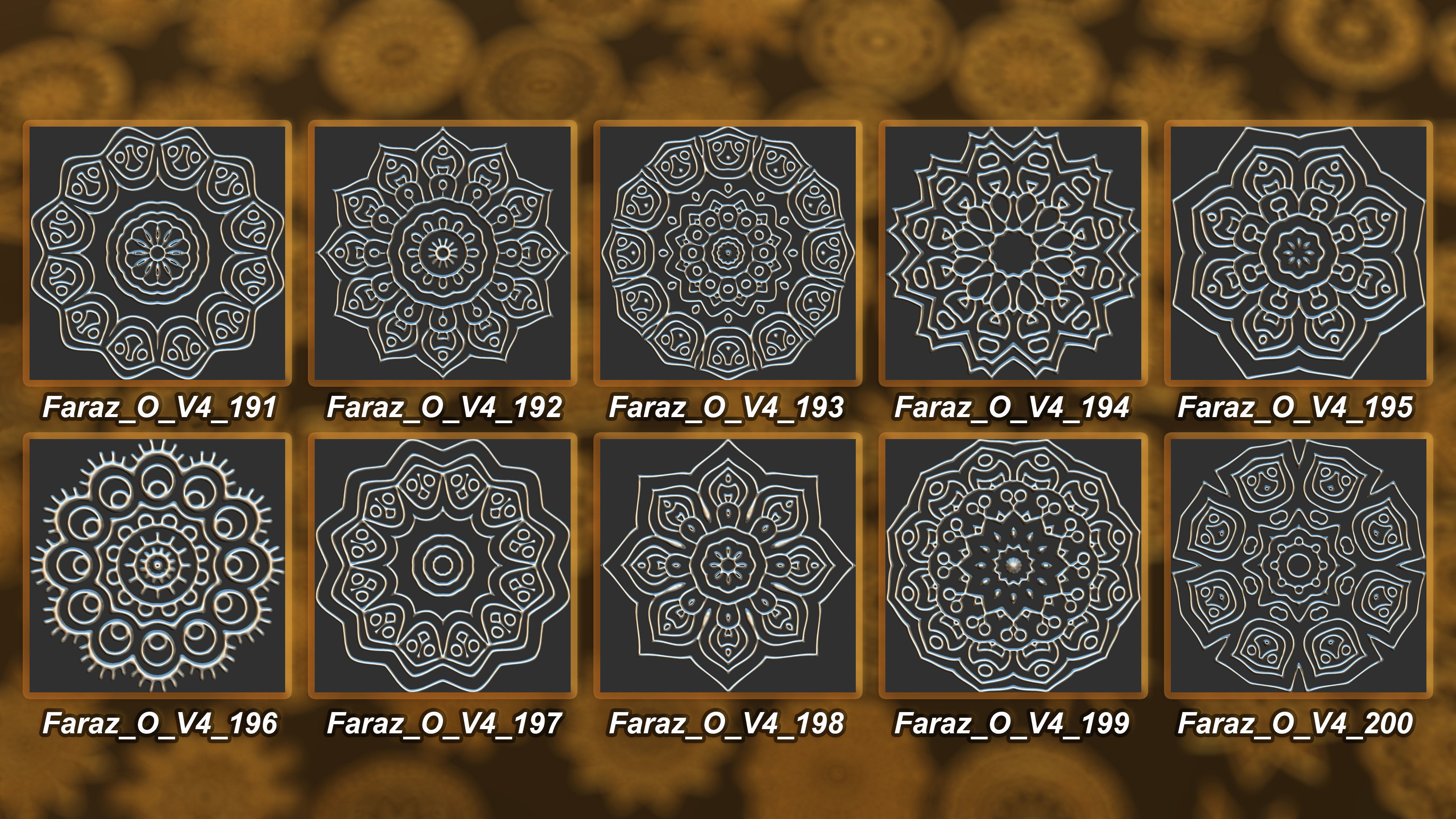 150 Ornament Brush Alpha 3D Model Vol 2 3D model_20