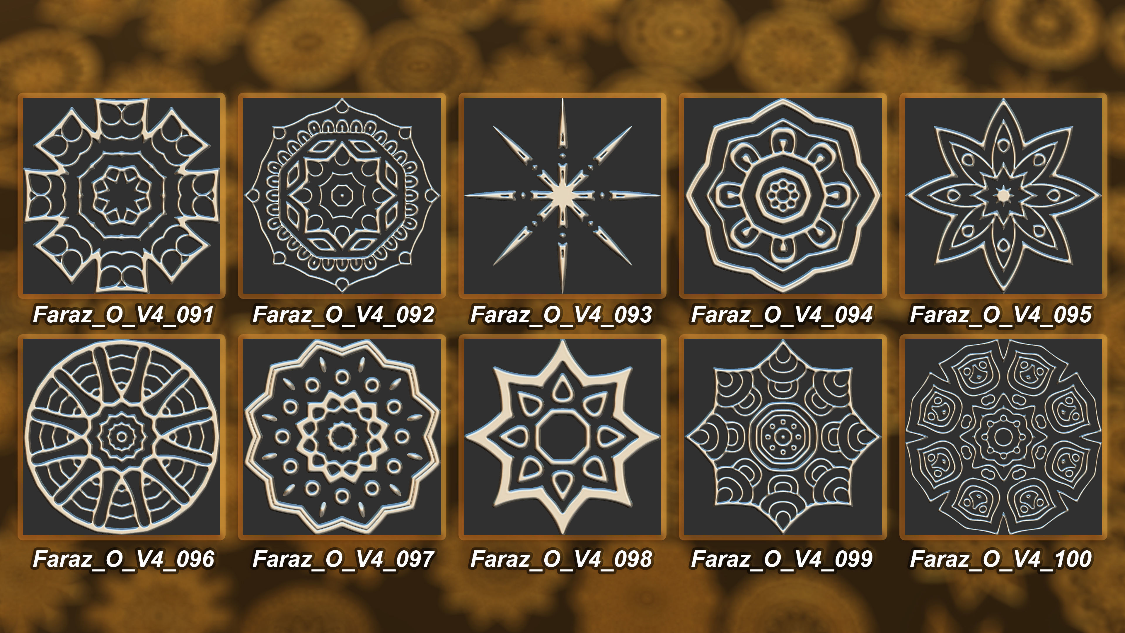 150 Ornament Brush Alpha 3D Model Vol 2 3D model_10