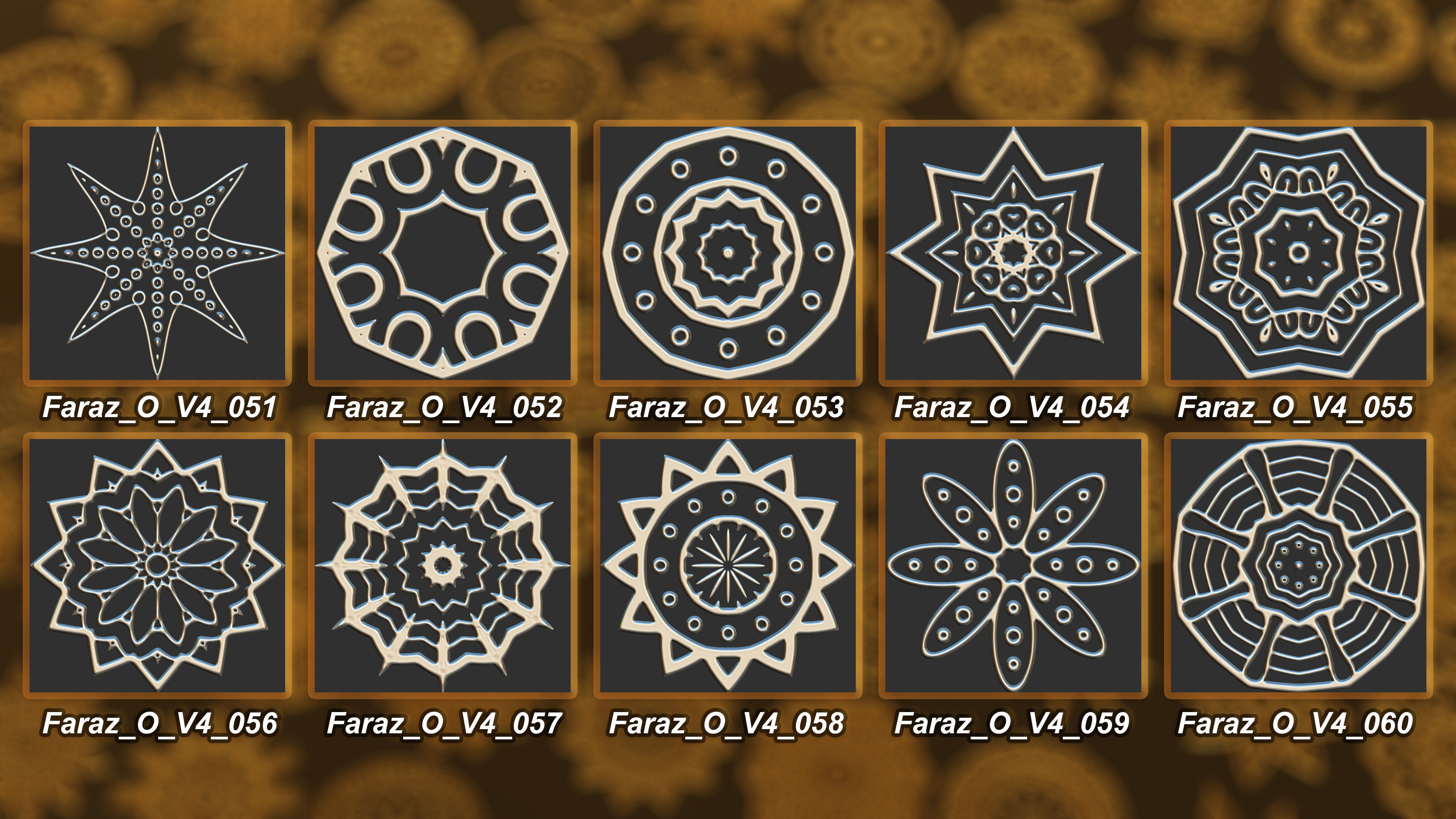 150 Ornament Brush Alpha 3D Model Vol 2 3D model_6