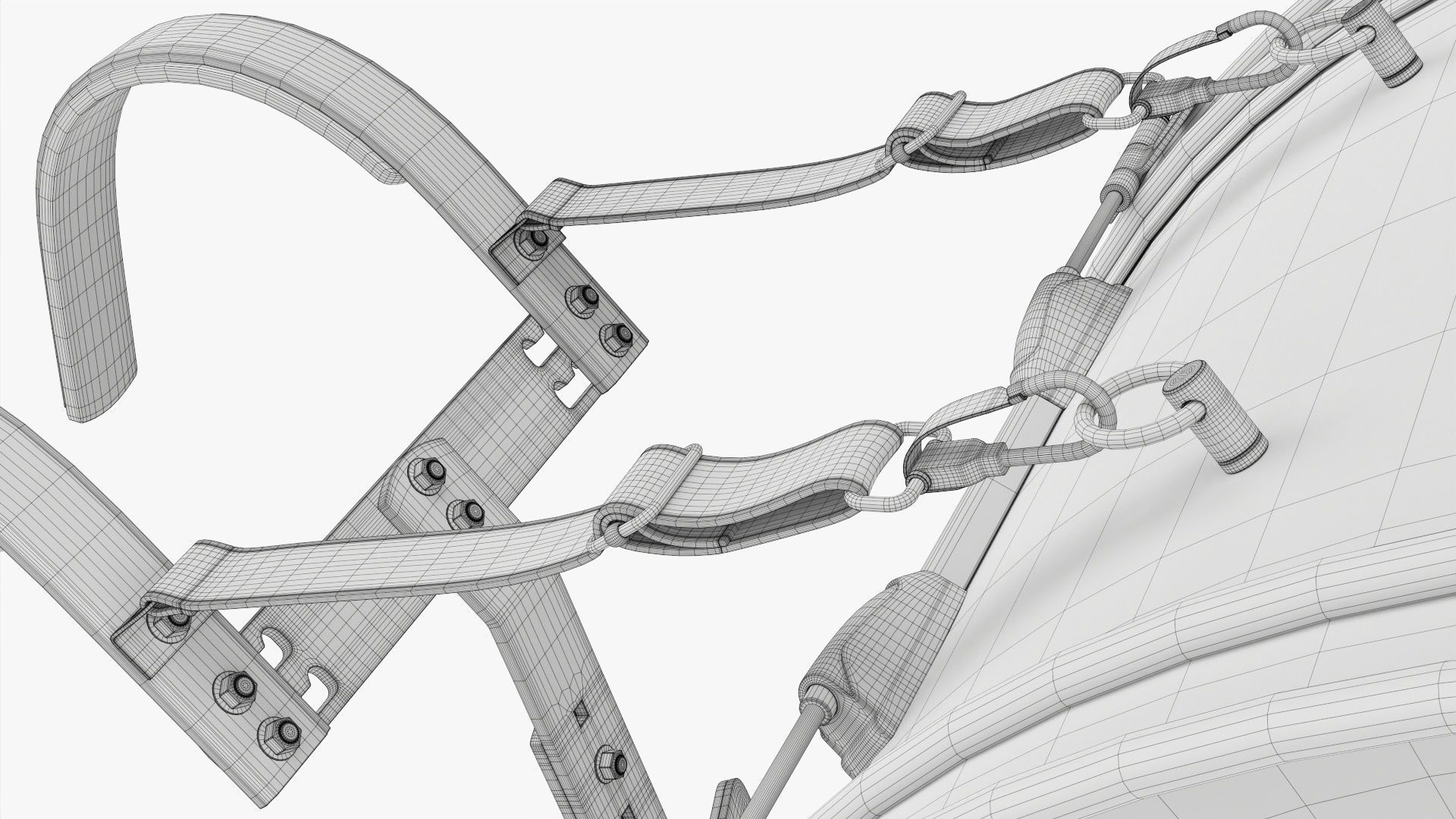 Marching Bass Drum with Carrier 26x12 3D model_11