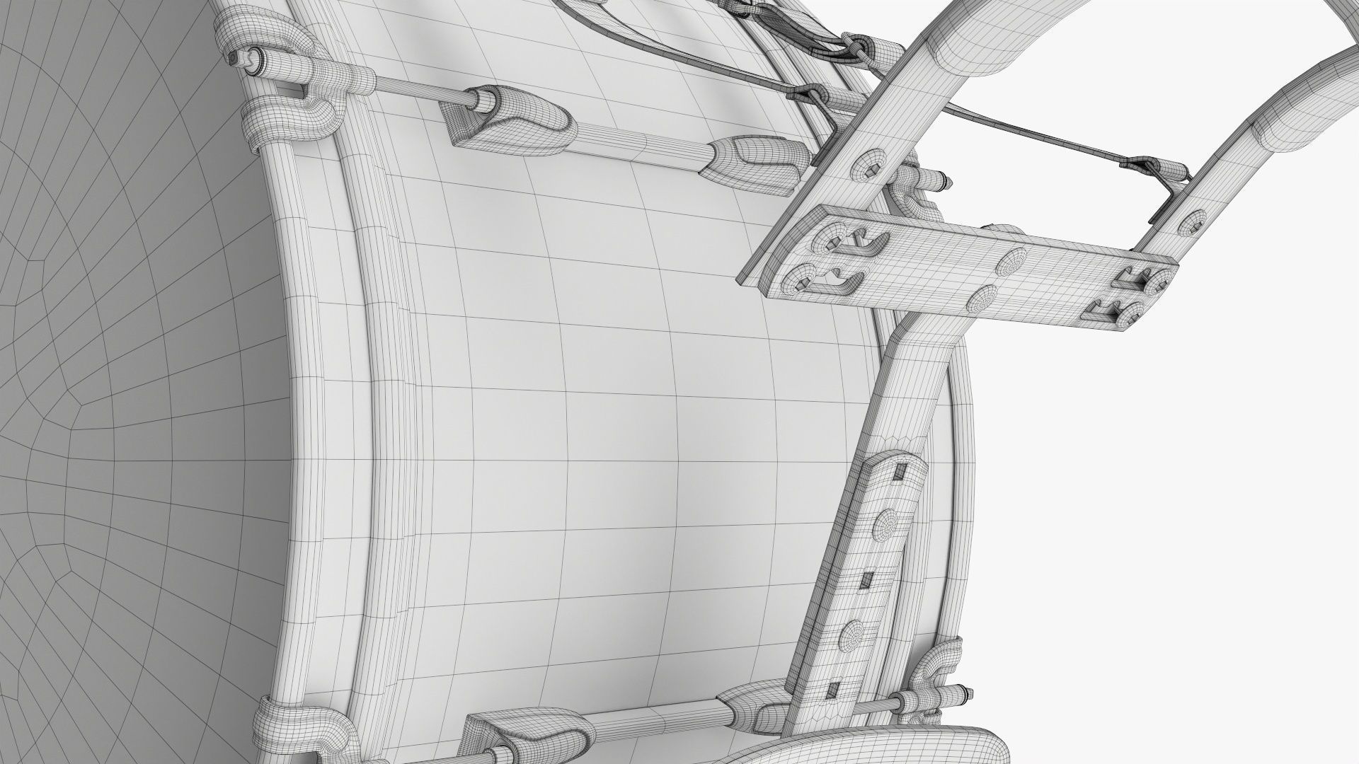 Marching Bass Drum with Carrier 26x12 3D model_12