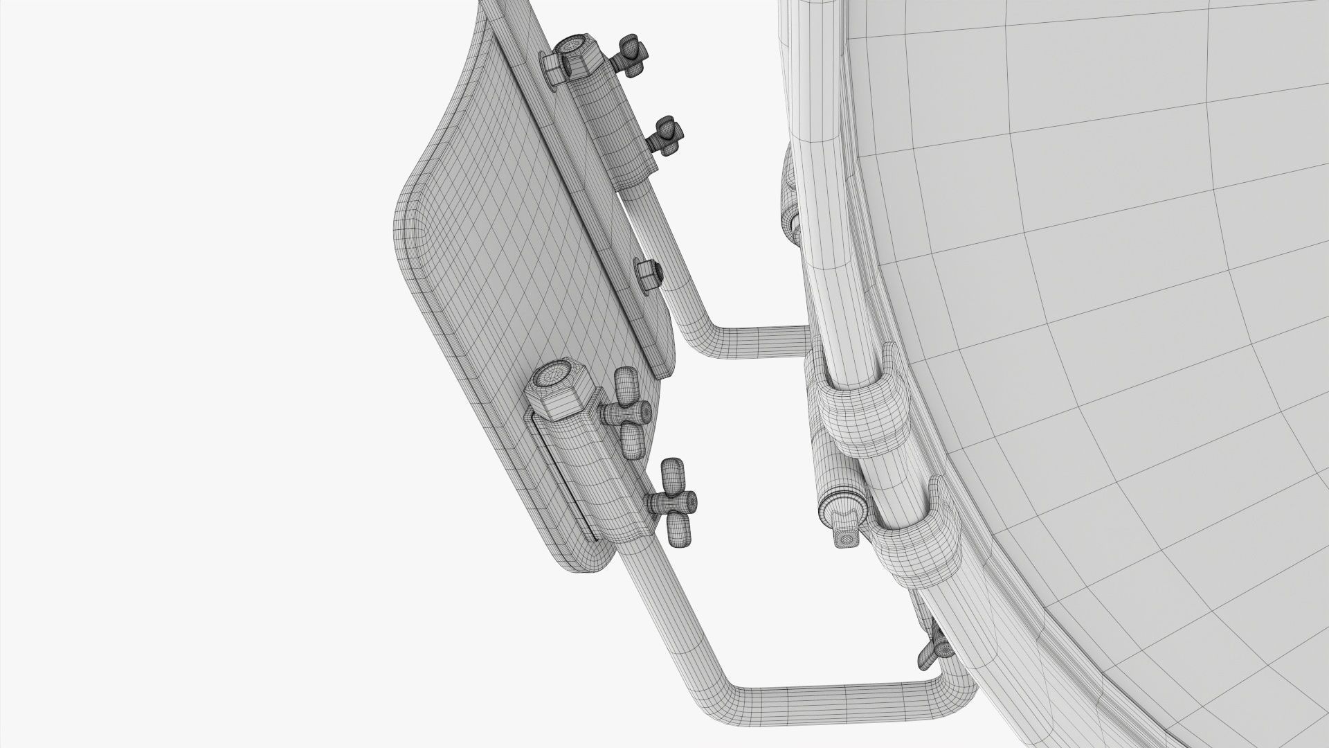 Marching Bass Drum with Carrier 26x12 3D model_10