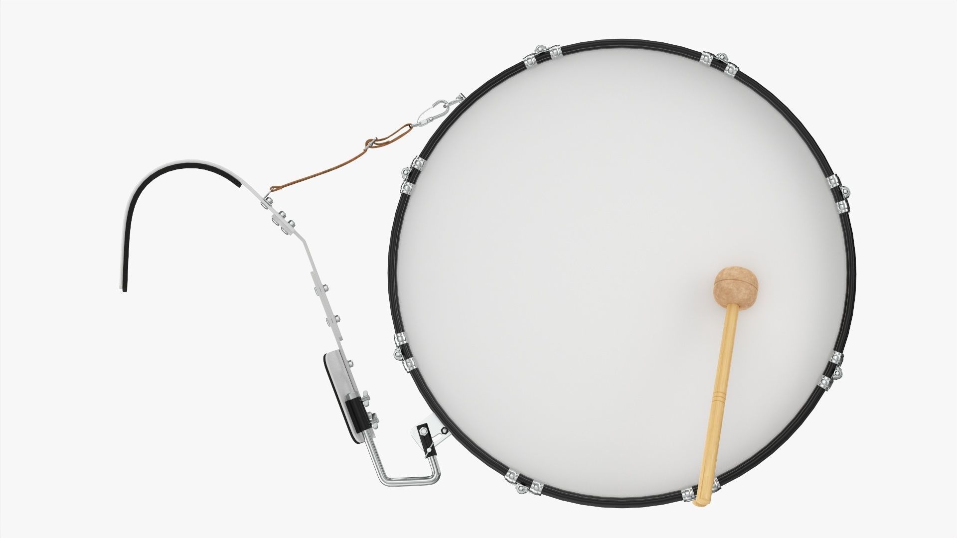 Marching Bass Drum with Carrier 26x12 3D model_6