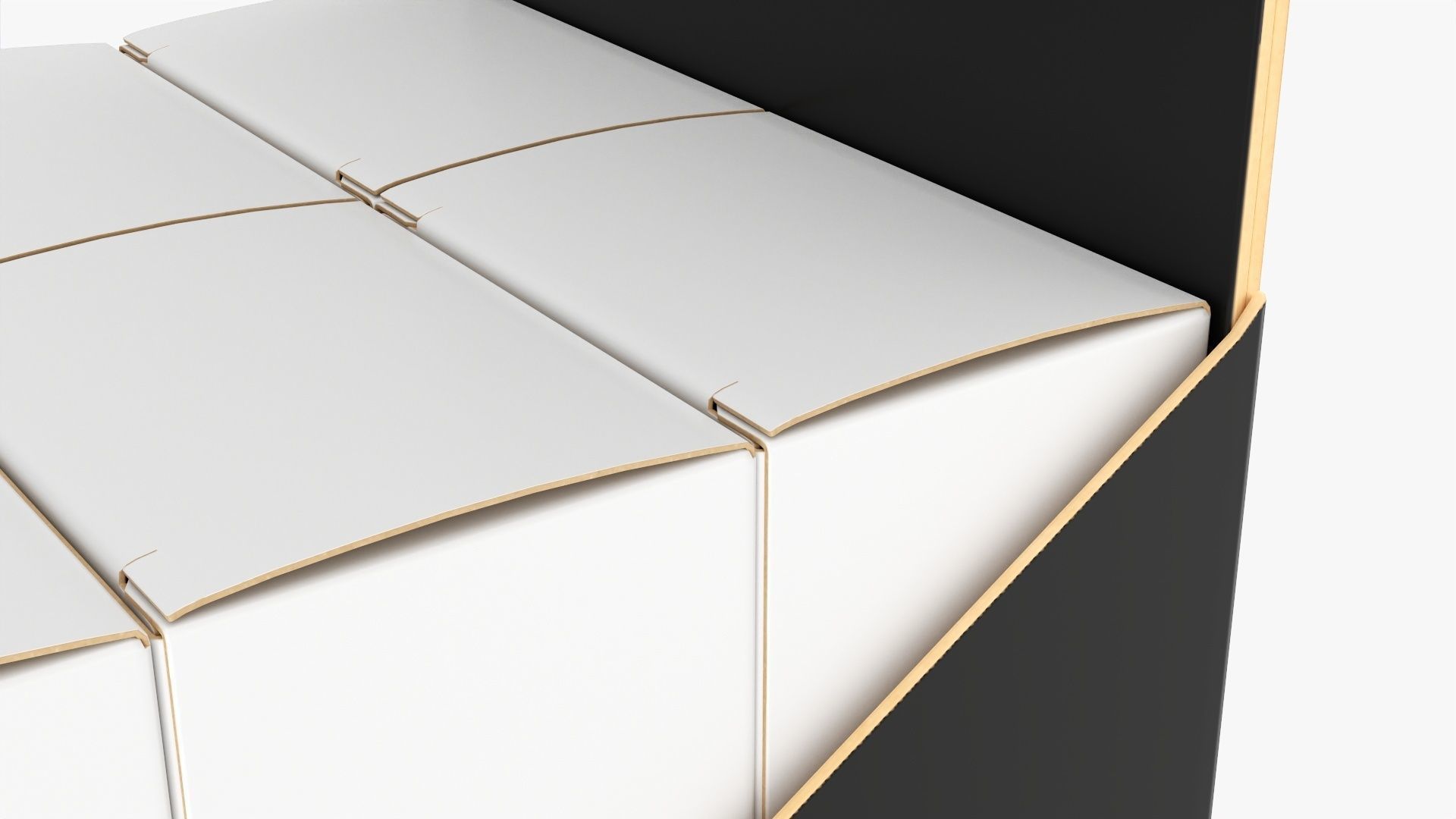 Paper boxes with tray set 02 3D model_4