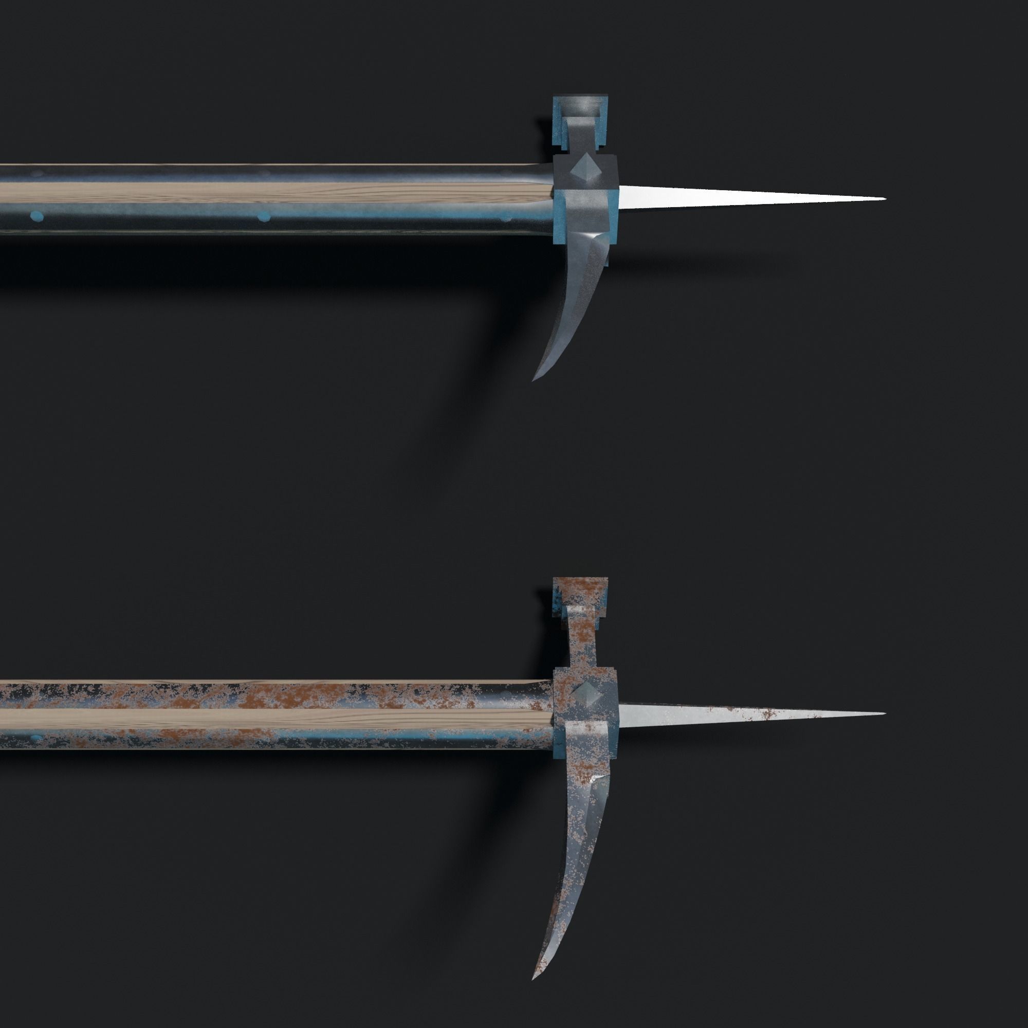 Medieval Crows Beak Low-poly 3D model_1