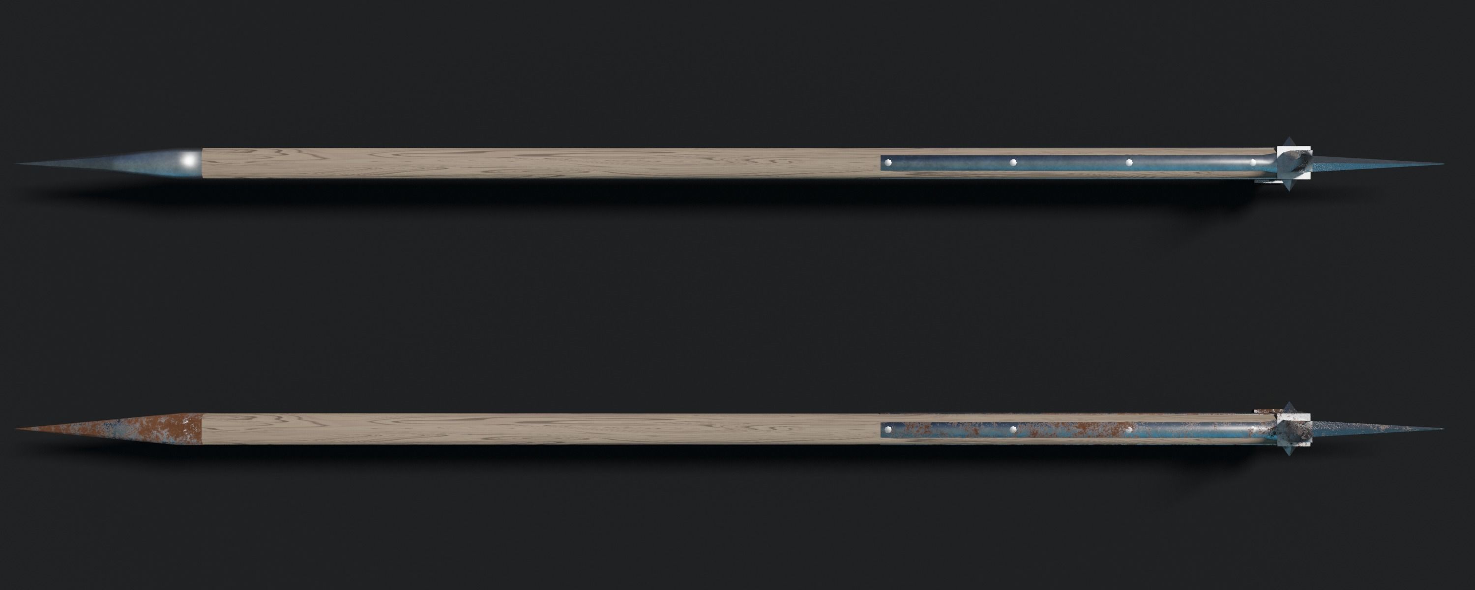 Medieval Crows Beak Low-poly 3D model_5