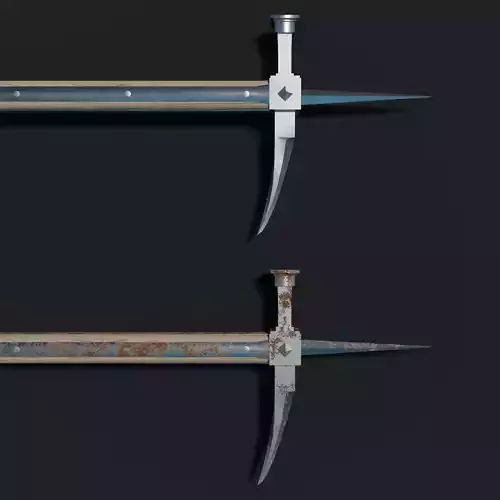 Medieval Crows Beak Low-poly 3D model