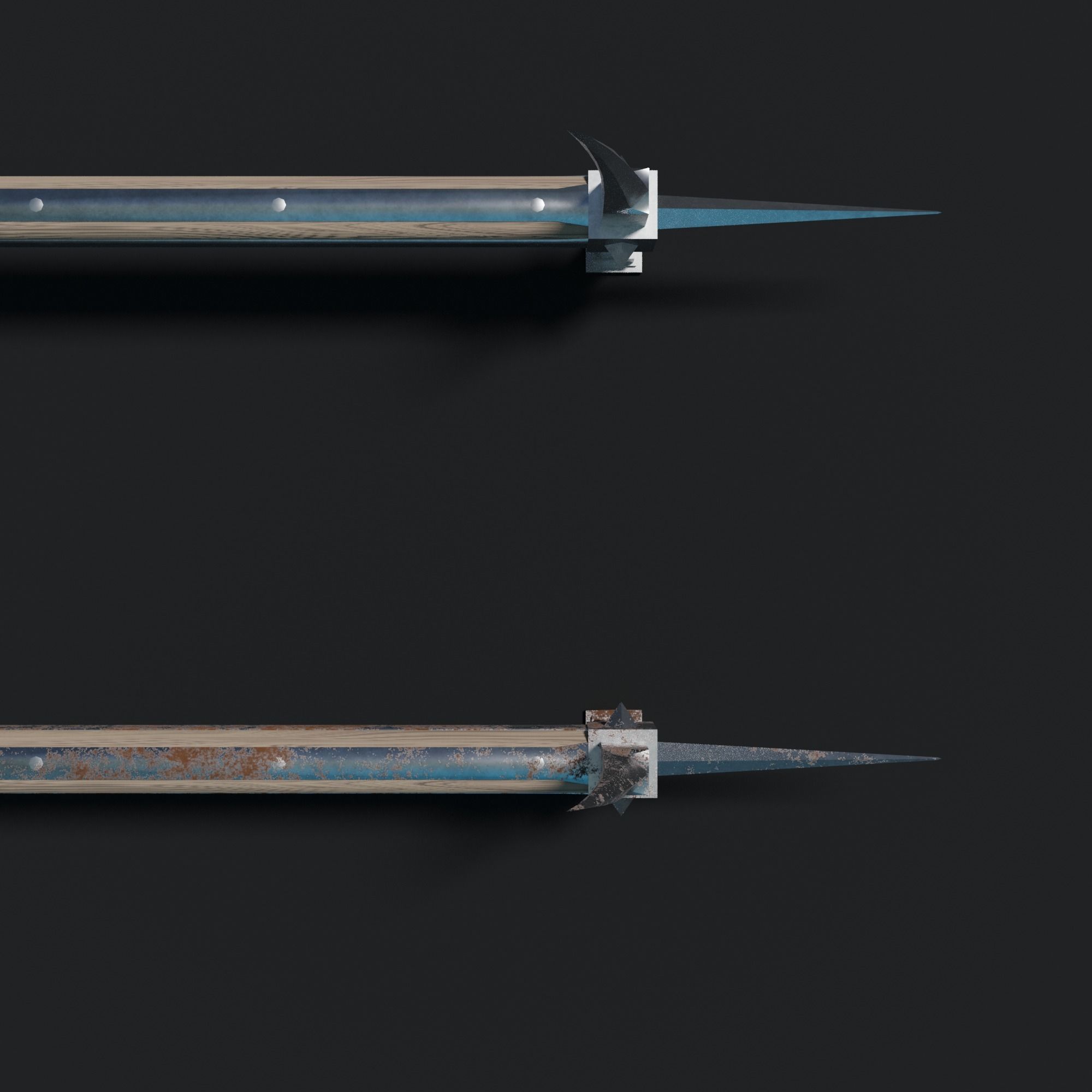 Medieval Crows Beak Low-poly 3D model_2