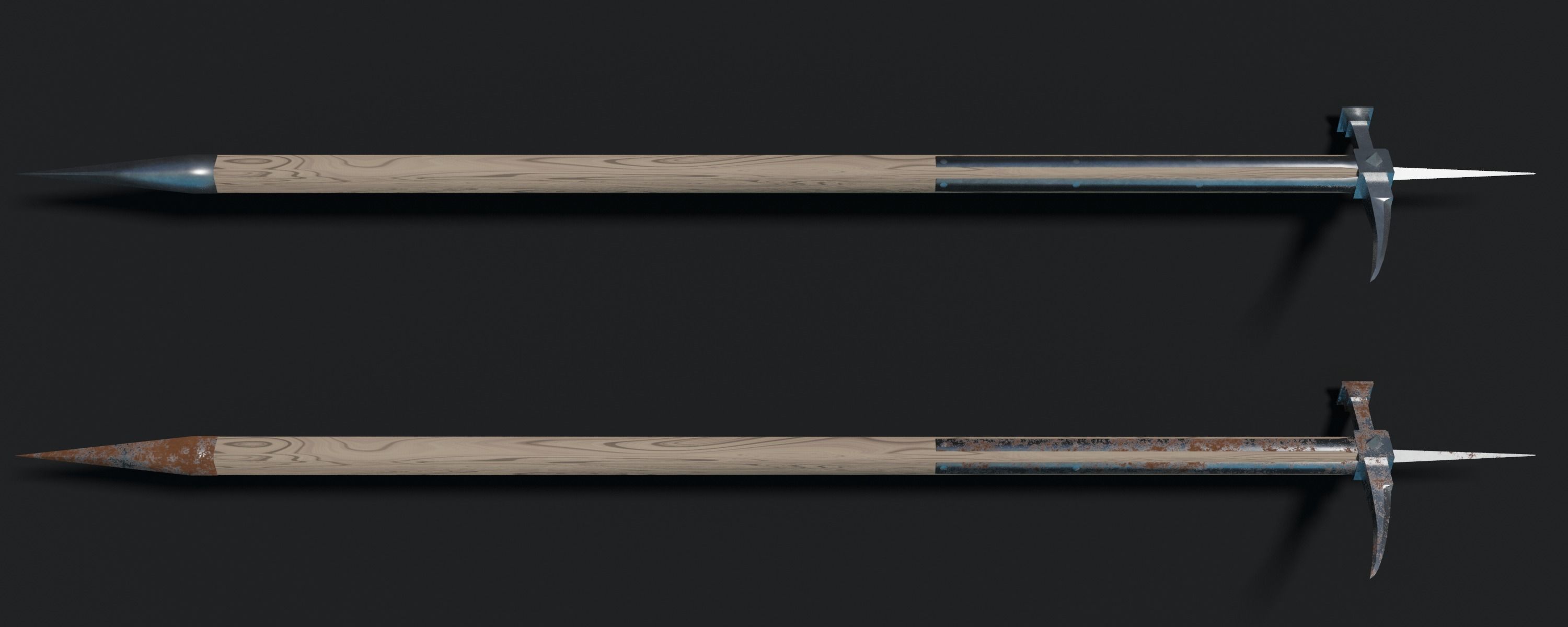 Medieval Crows Beak Low-poly 3D model_4