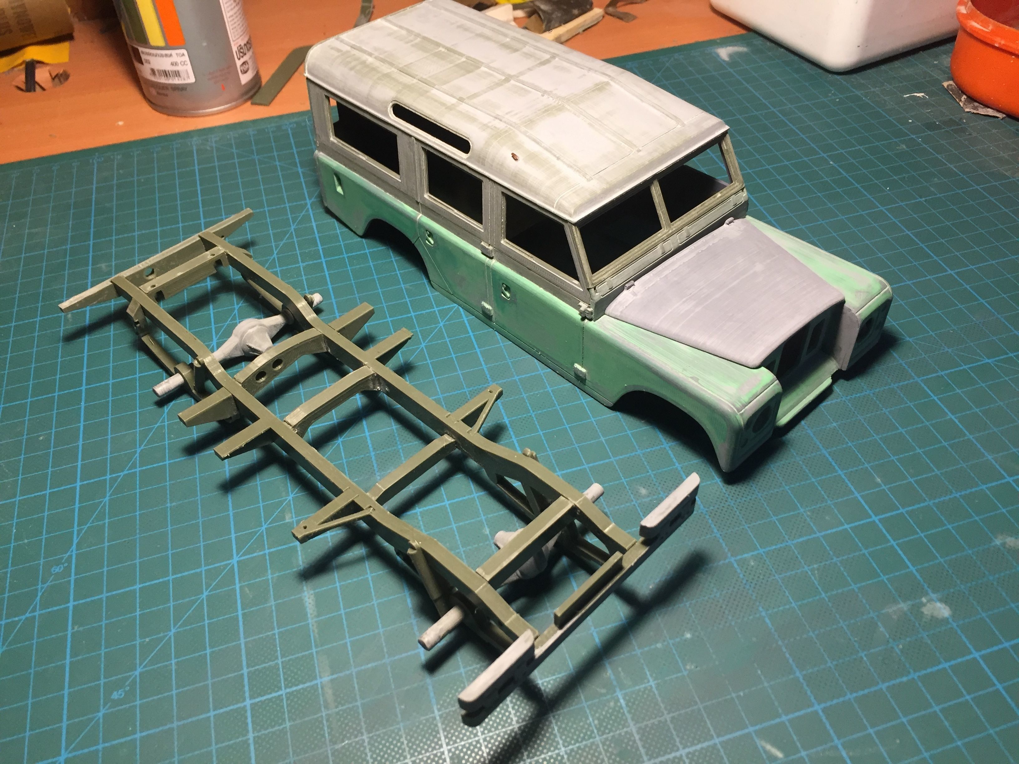 Land Rover 3 series Wagon 1 to 18  scale model series   3D print model_11