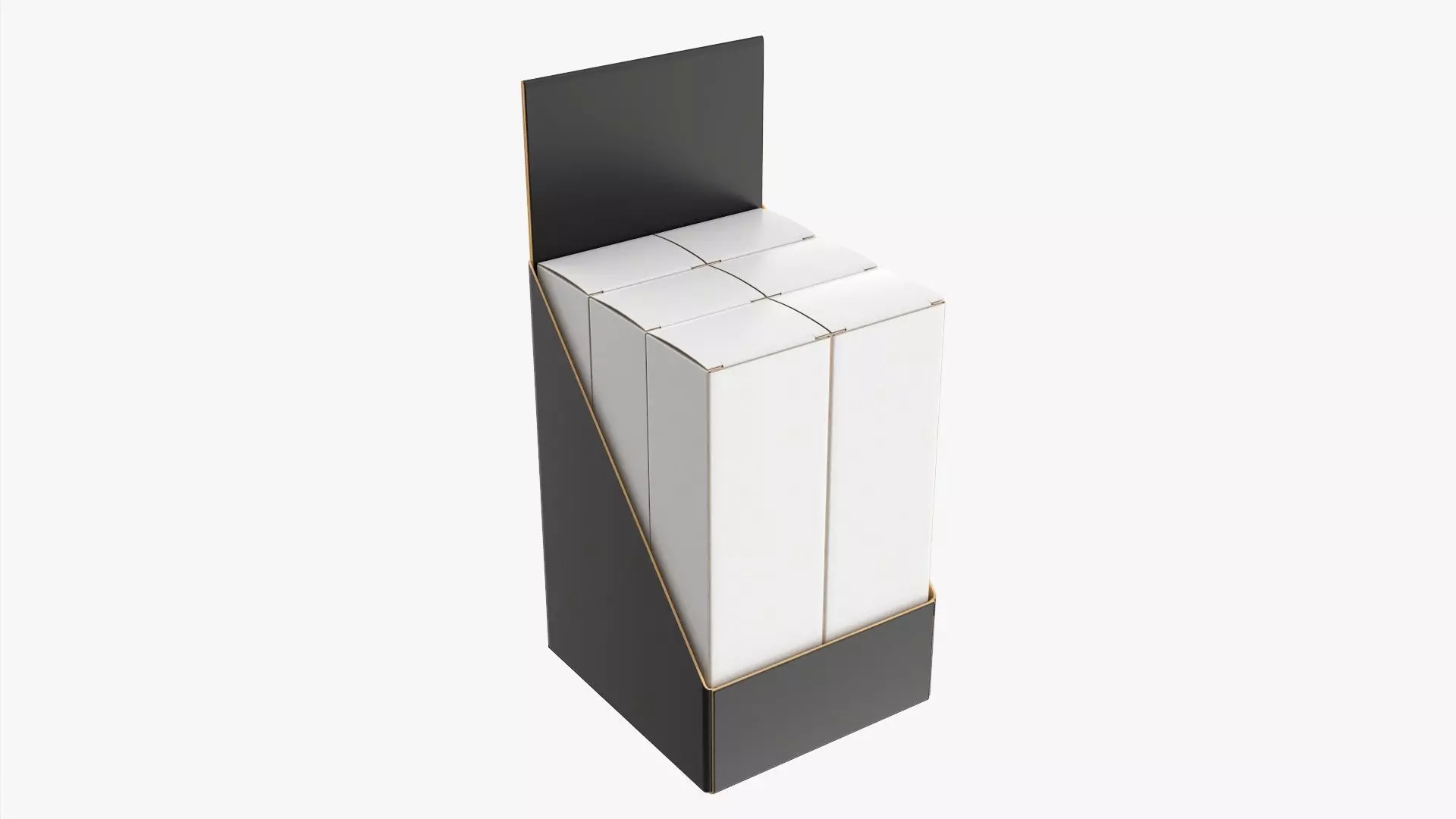 Paper boxes with tray set 04 3D model_0