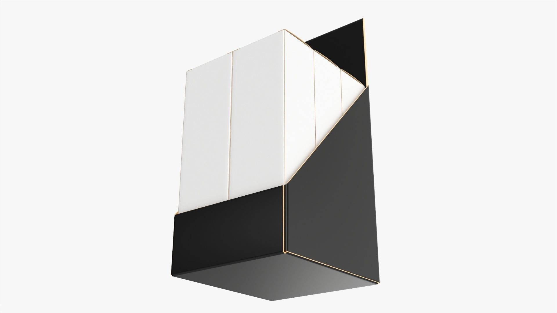 Paper boxes with tray set 04 3D model_1