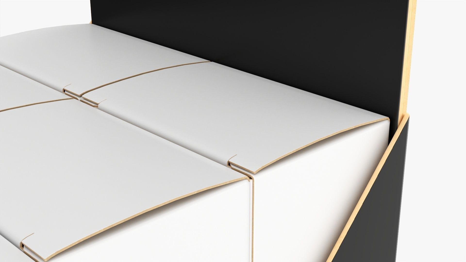 Paper boxes with tray set 04 3D model_4