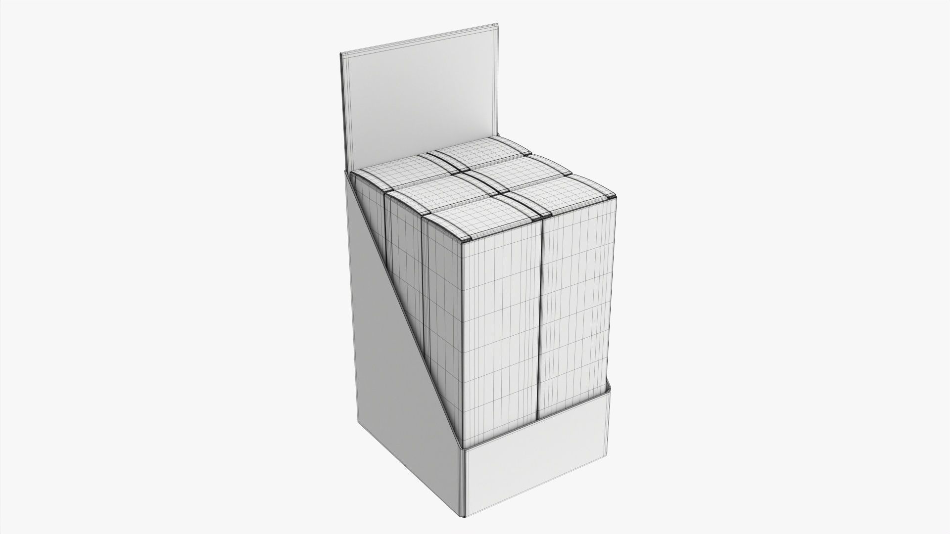 Paper boxes with tray set 04 3D model_5