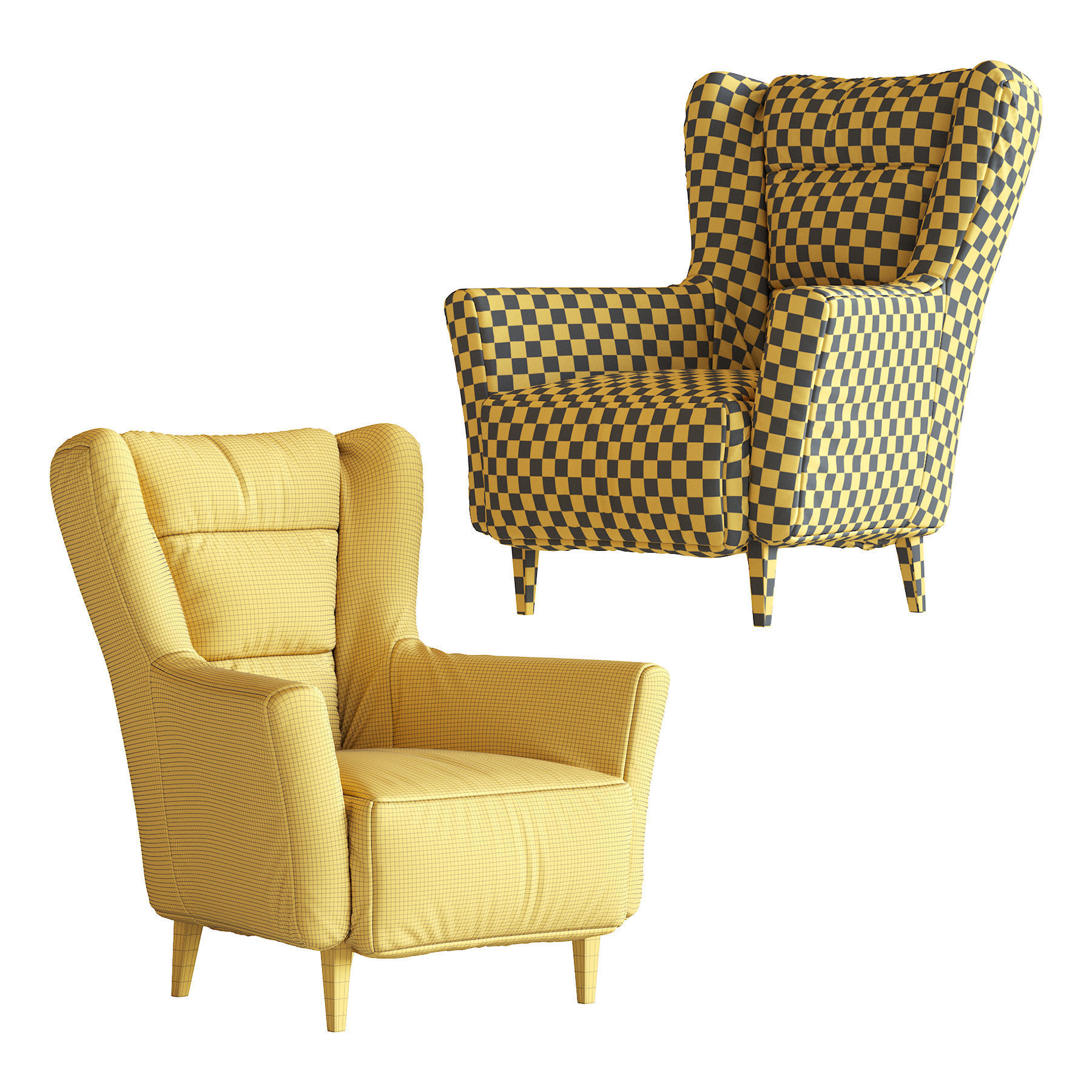 Armchair Clara 3D model_4