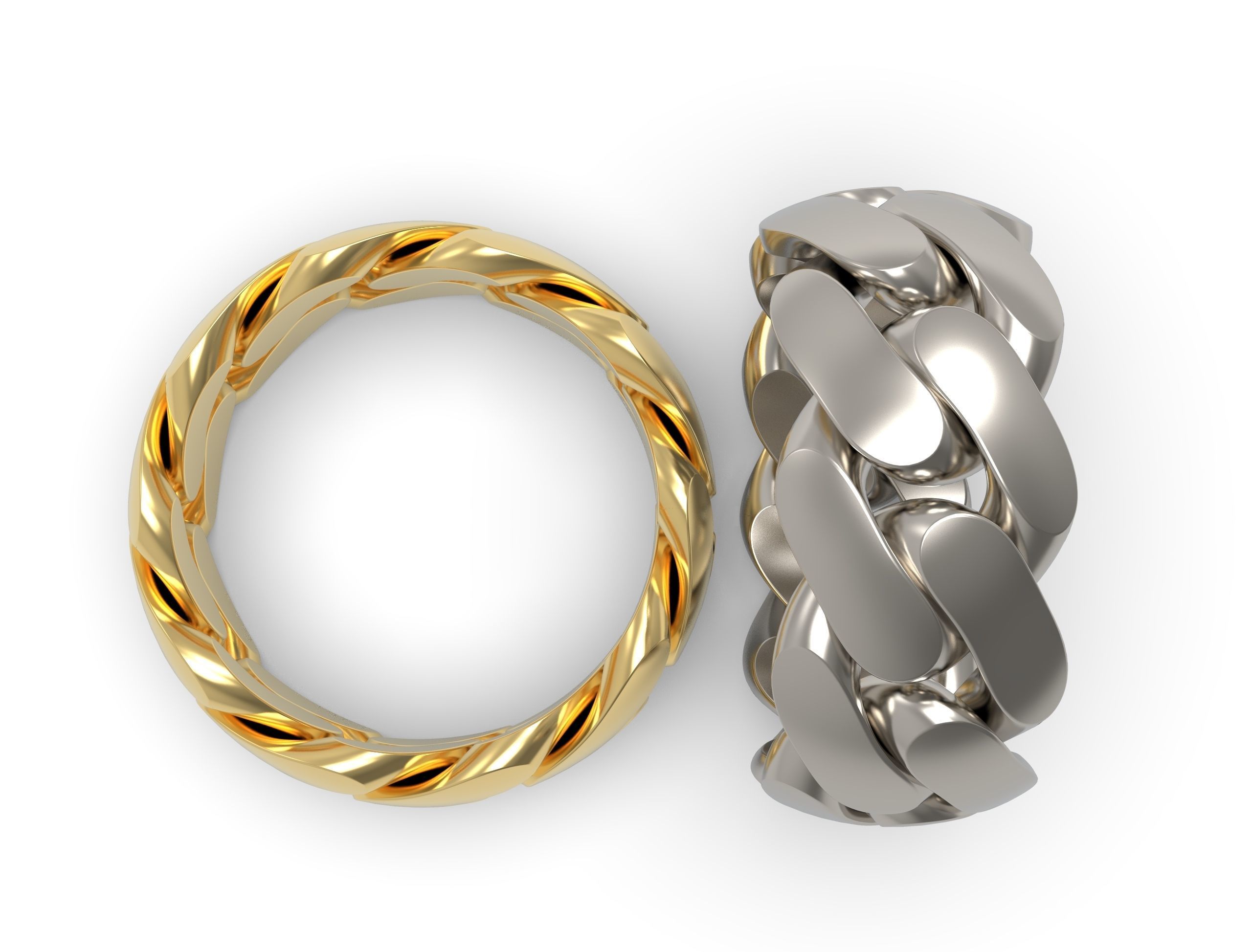 uban ring 10 mm wide size 62 3D print model_7