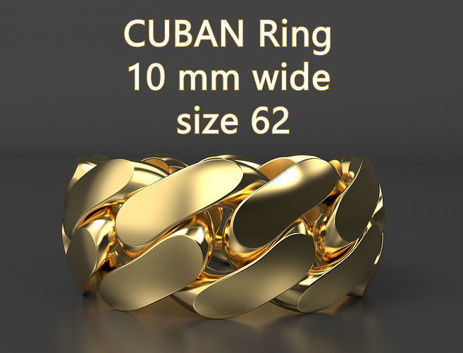 uban ring 10 mm wide size 62 3D print model